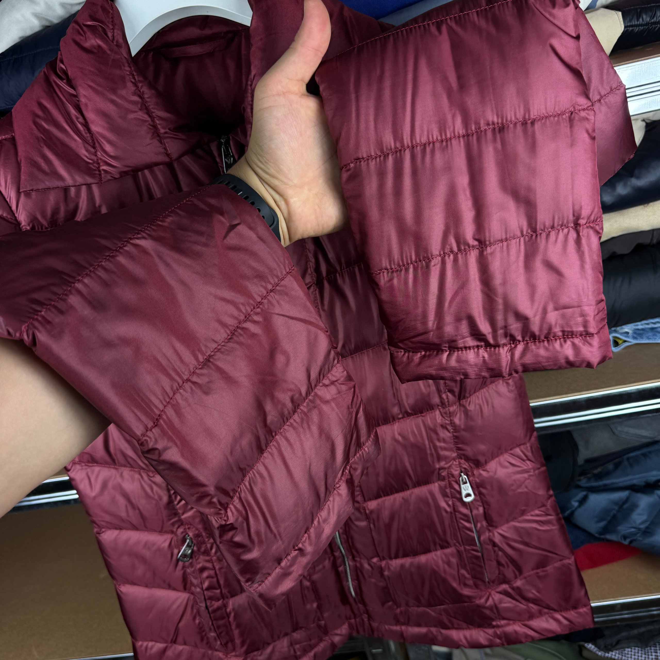 Women`s Max Mara x Weekend Red Puffer Nylon Down Jacket Size M / 38 image 8
