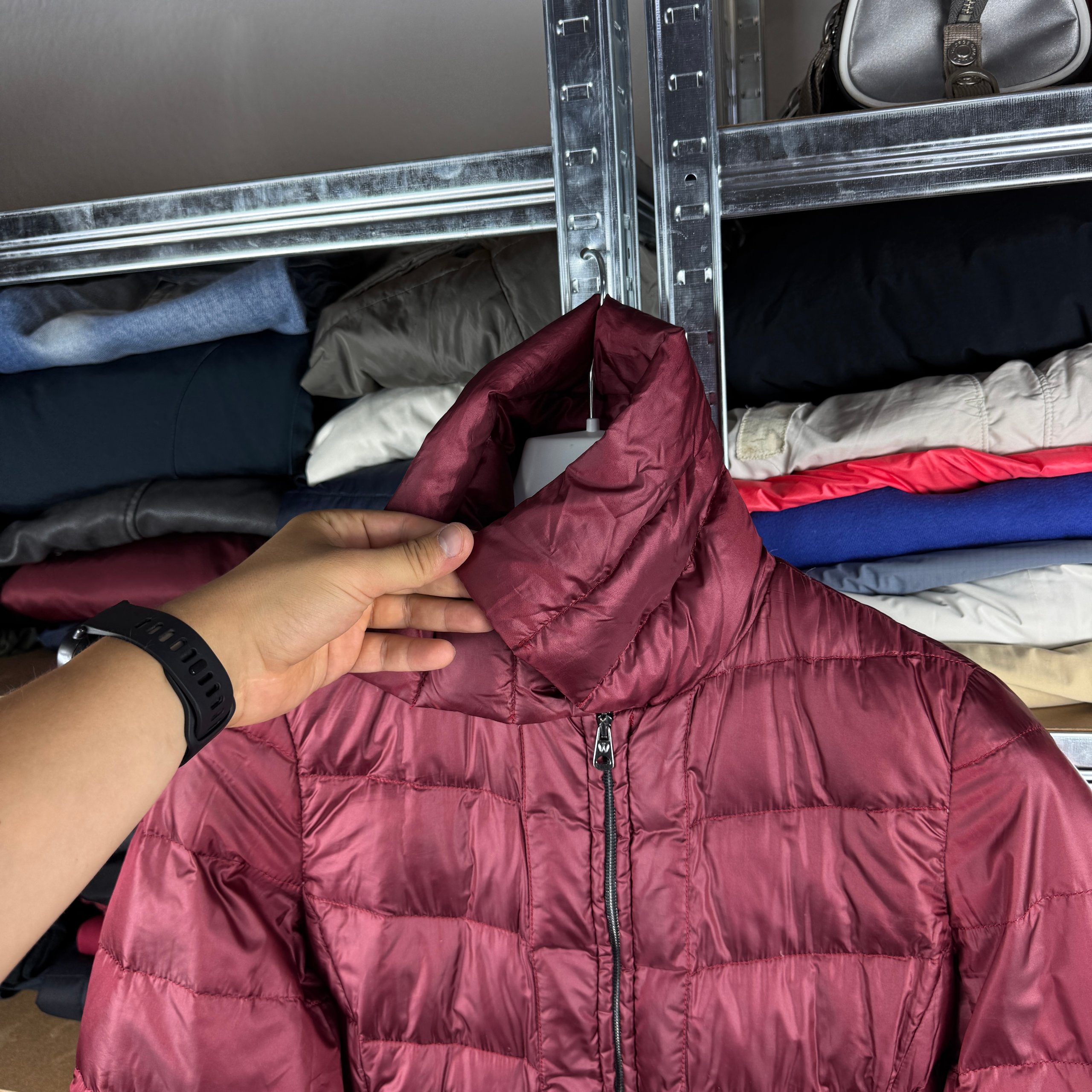 Women`s Max Mara x Weekend Red Puffer Nylon Down Jacket Size M / 38 image 9