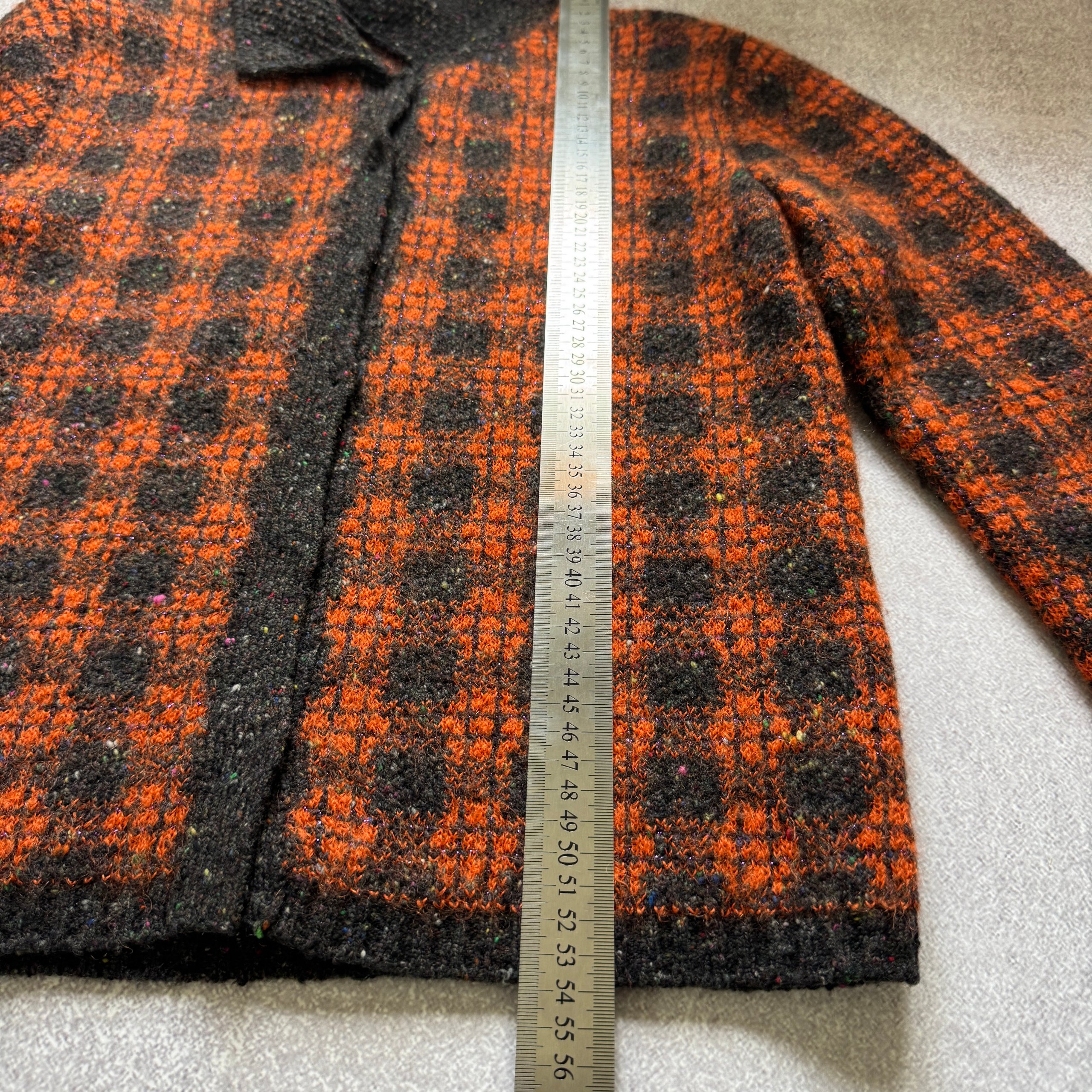 Prada Orange / Black Wool Cashmere Mohair Cardigan Jacket Size 40 / XS-S image 5