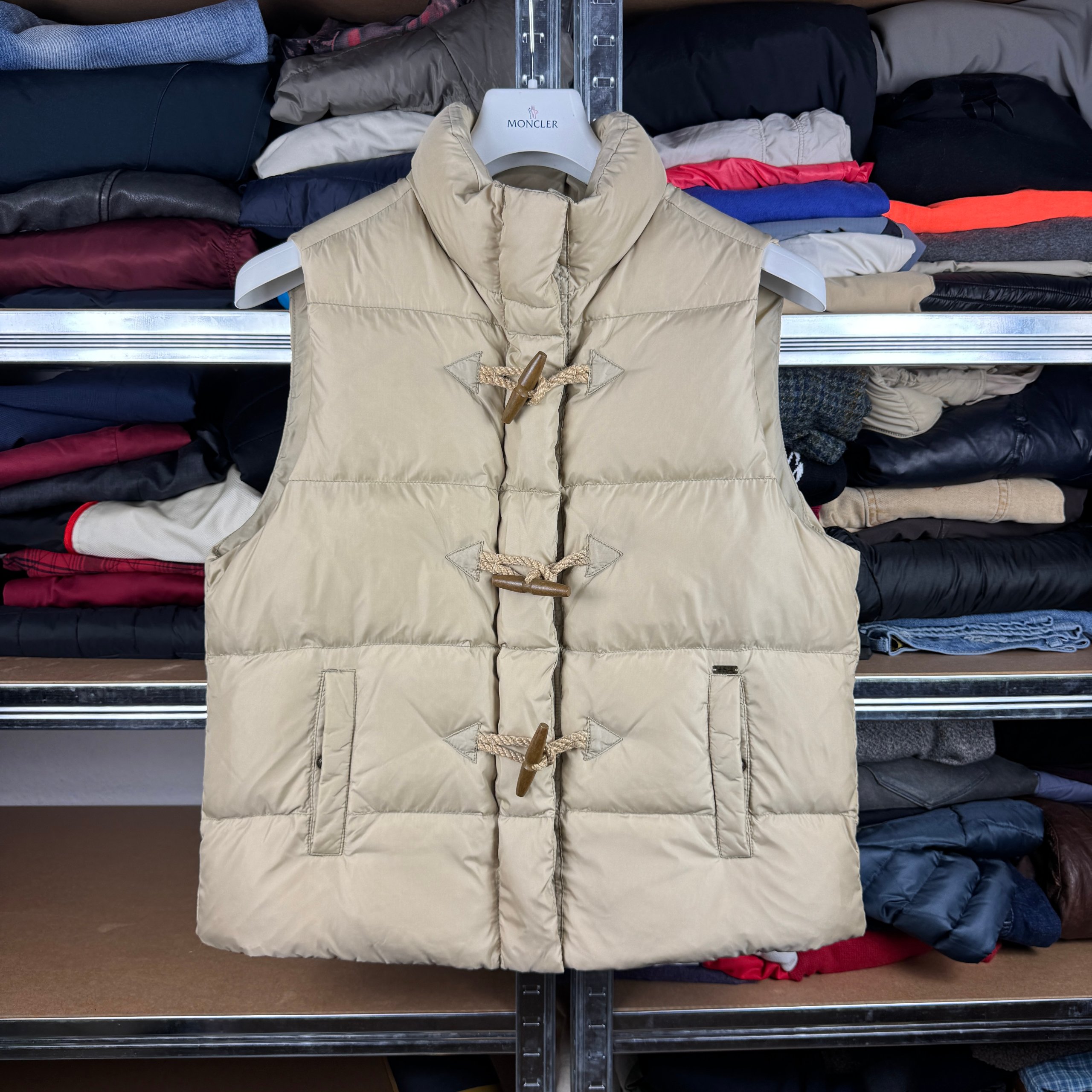 Women`s Ralph Lauren Denim & Supply Beige Down Puffer Vest Size L