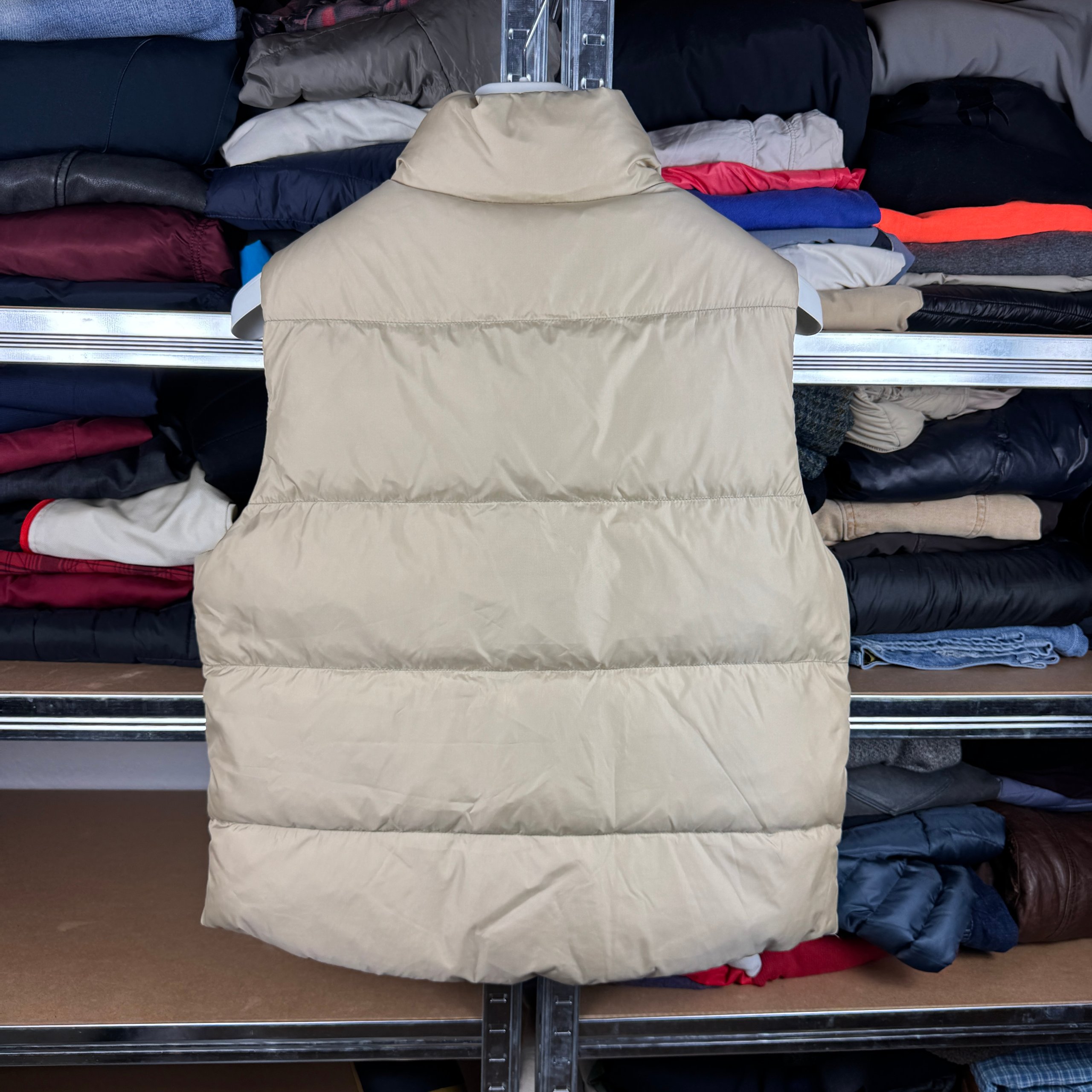Women`s Ralph Lauren Denim & Supply Beige Down Puffer Vest Size L image 2