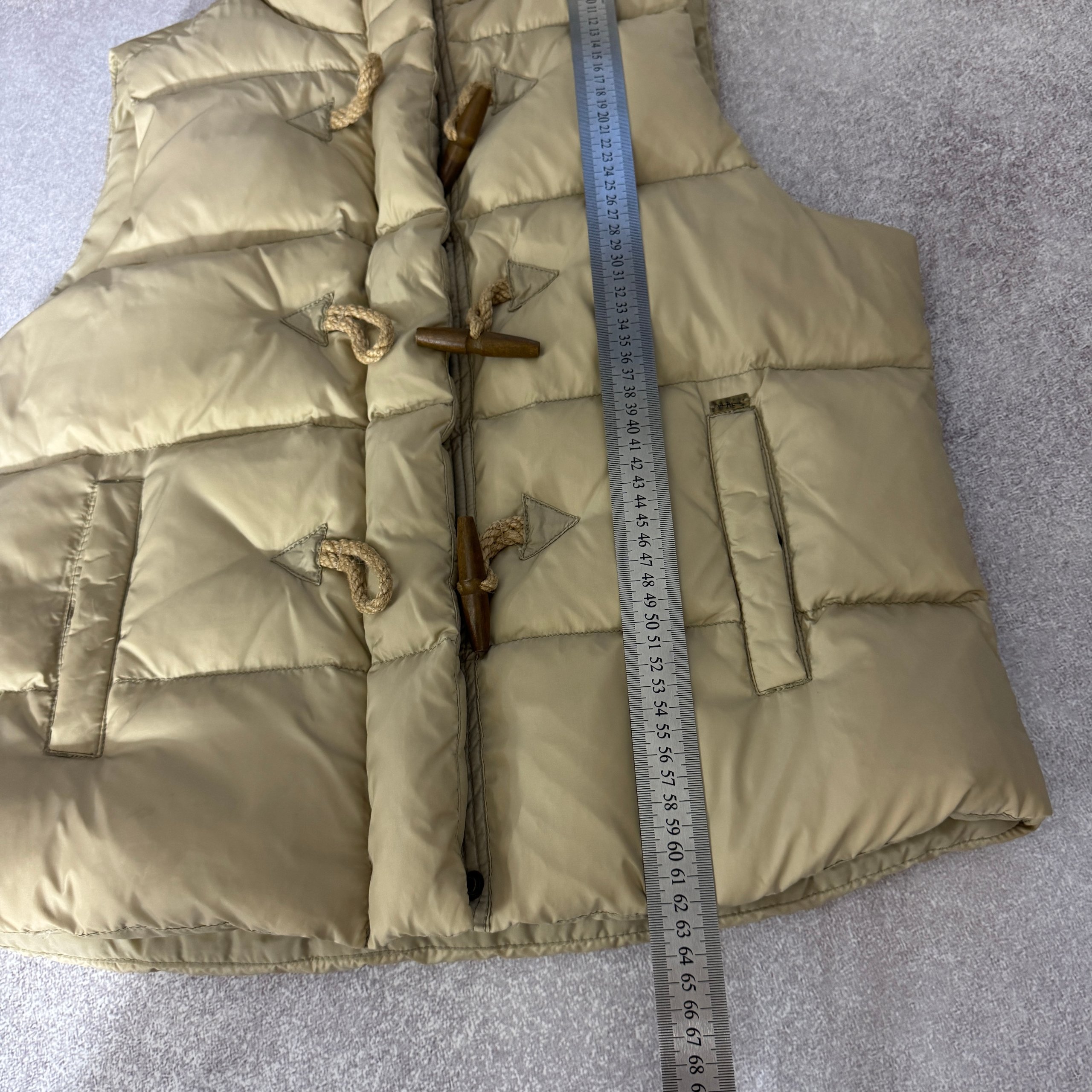 Women`s Ralph Lauren Denim & Supply Beige Down Puffer Vest Size L image 5