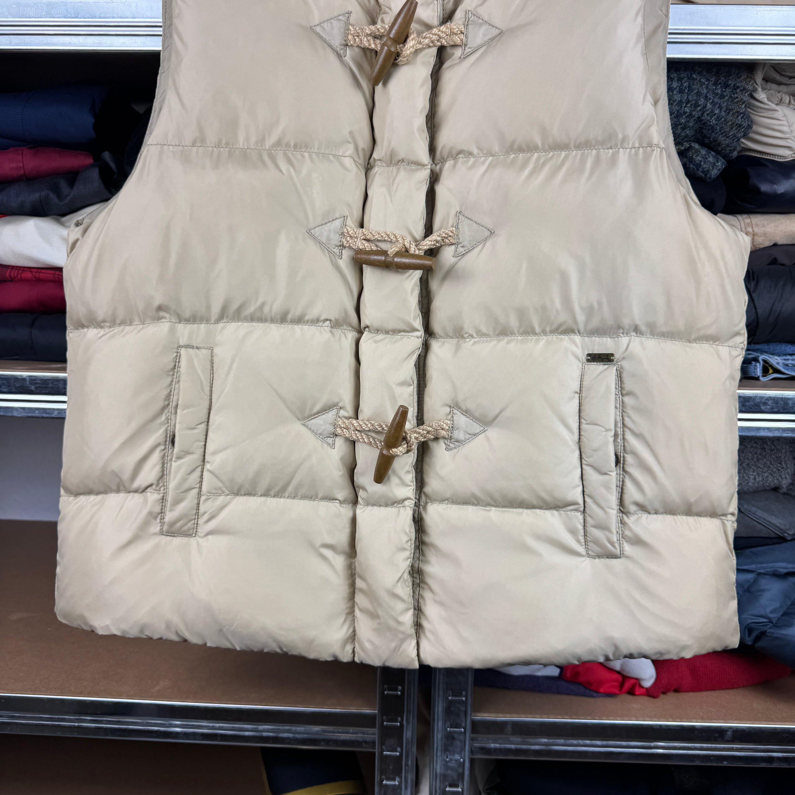 Women`s Ralph Lauren Denim & Supply Beige Down Puffer Vest Size L image 7