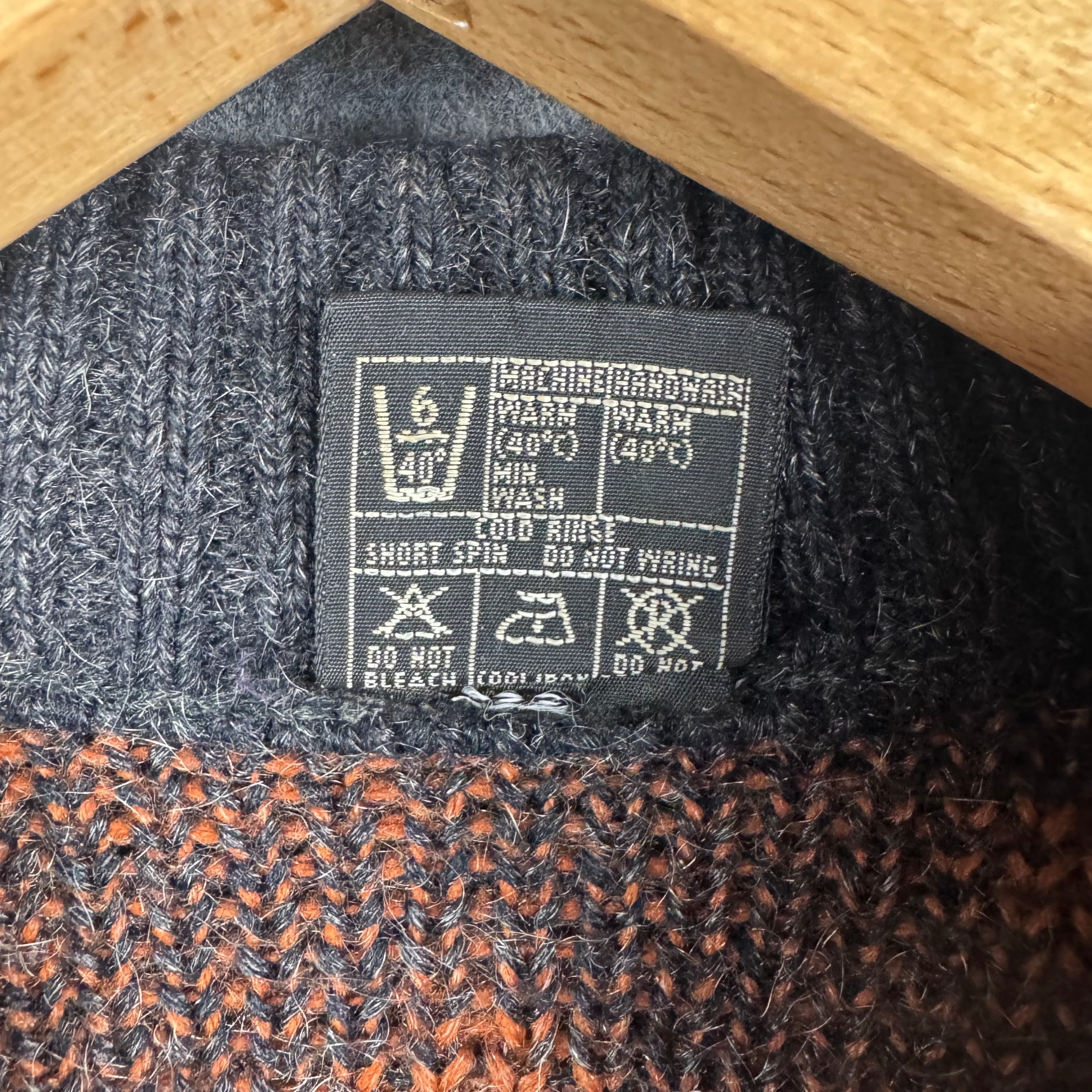 Canda Black & Rust Fair Isle Mohair Blend Jumper Made in England Small image 6