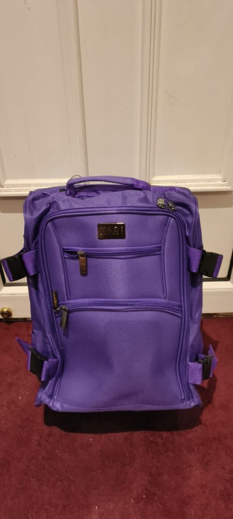 Hadi Purple Wheeled Travel Bag Large with Extendable Handle
