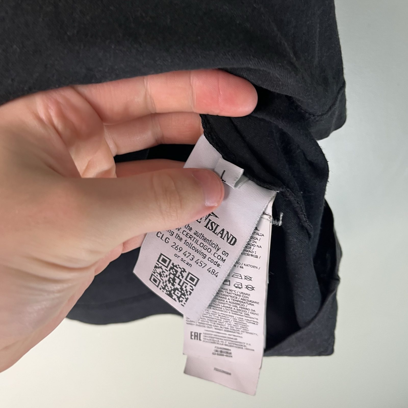 Stone Island Black/White Graphic Compass Logo T-Shirt image 6