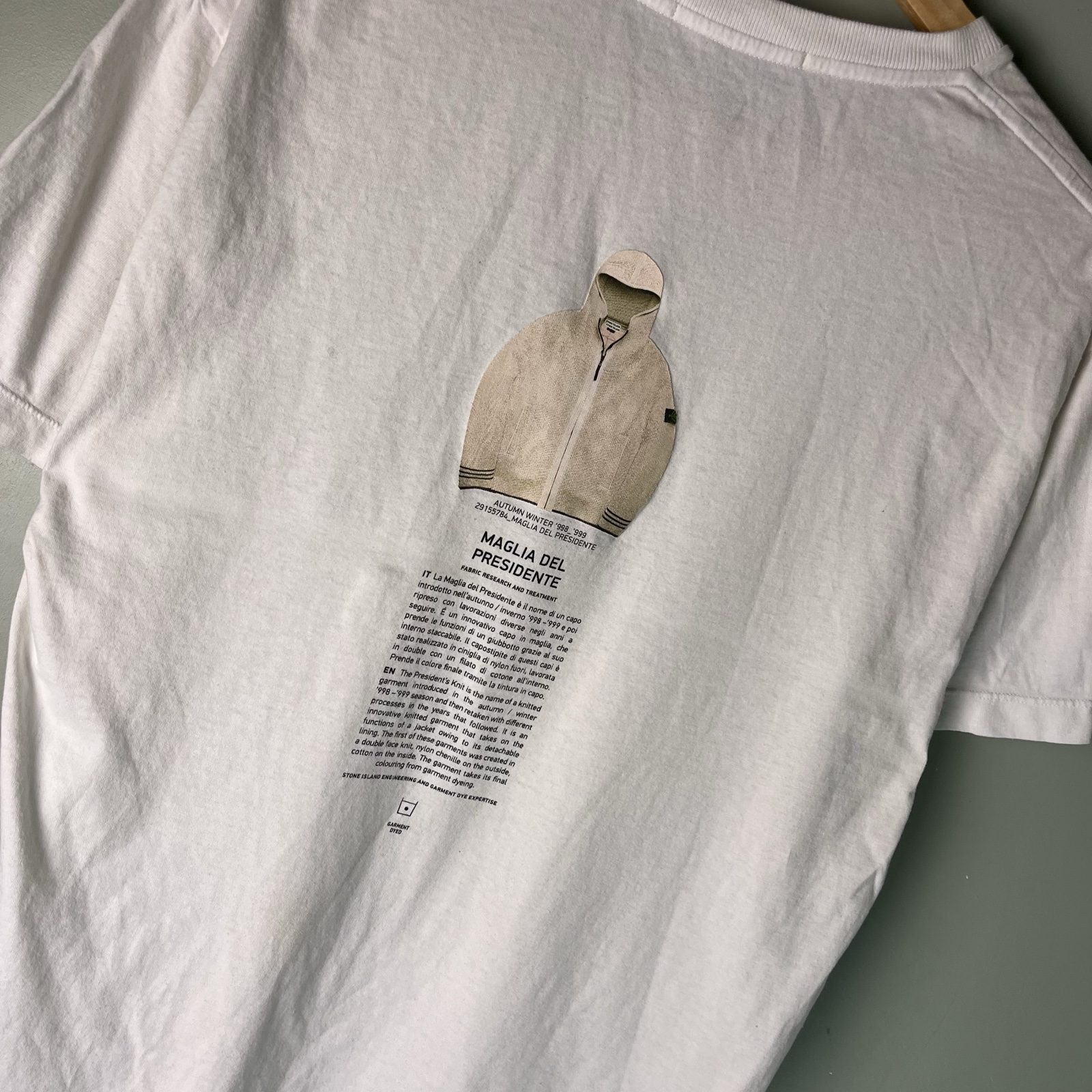 Stone Island White Archivio Cotton T-Shirt Front & Back Print image 3