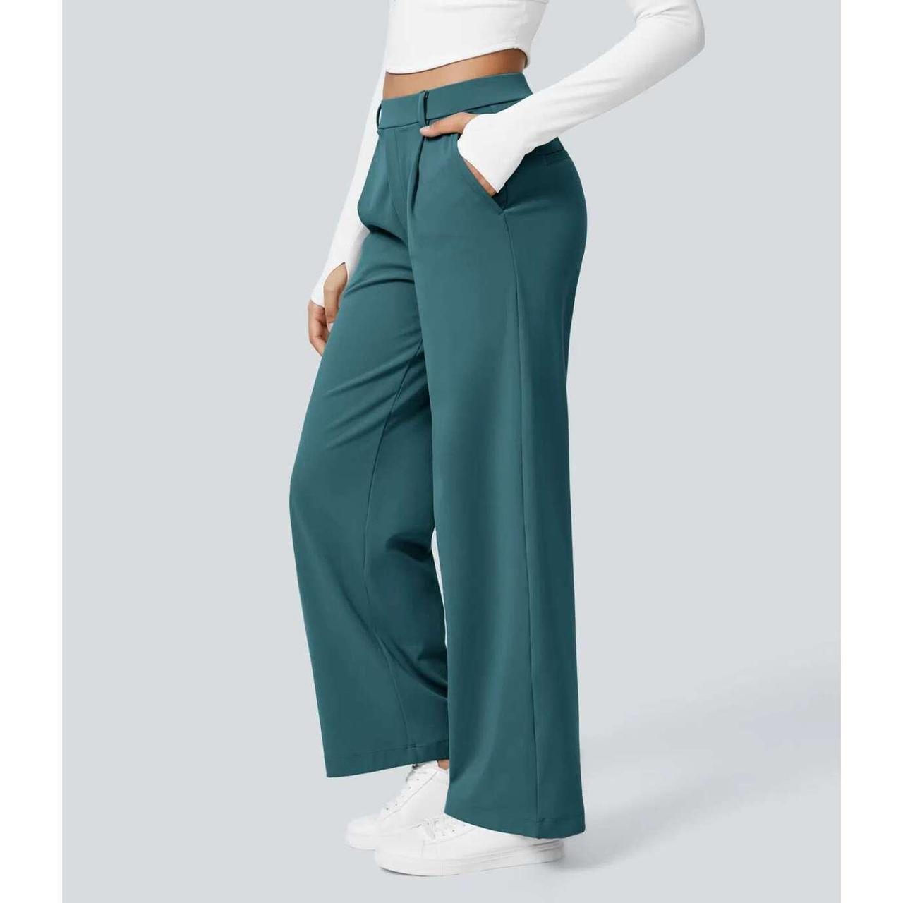 HALARA DayStretch High Waisted Pocket Straight Leg Work Pants- Size L Petite image 2