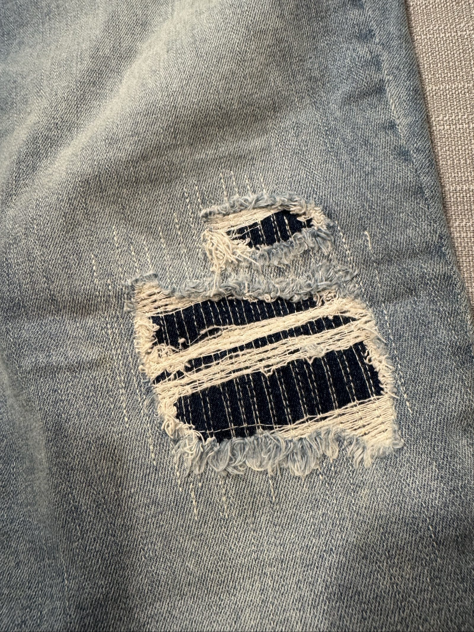 Women’s Tinseltown Distressed Ripped Skinny Jeans – Light Wash – 9 image 2