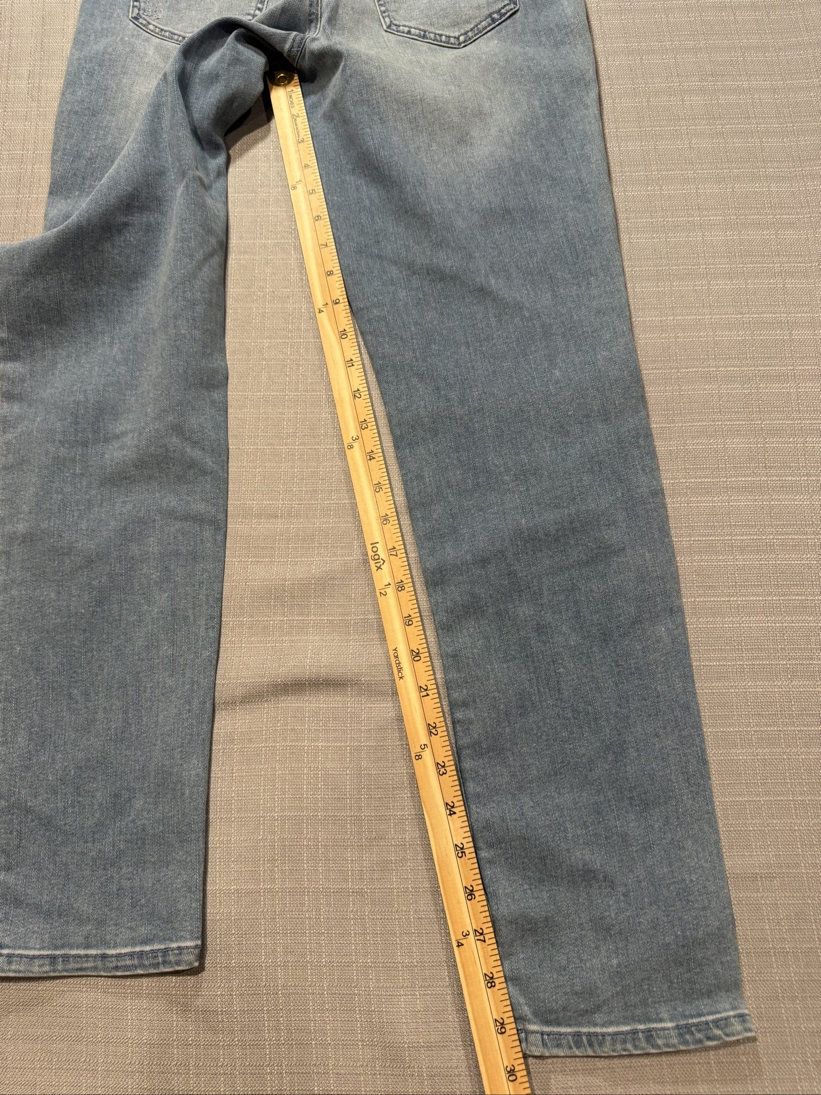 Women’s Tinseltown Distressed Ripped Skinny Jeans – Light Wash – 9 image 8
