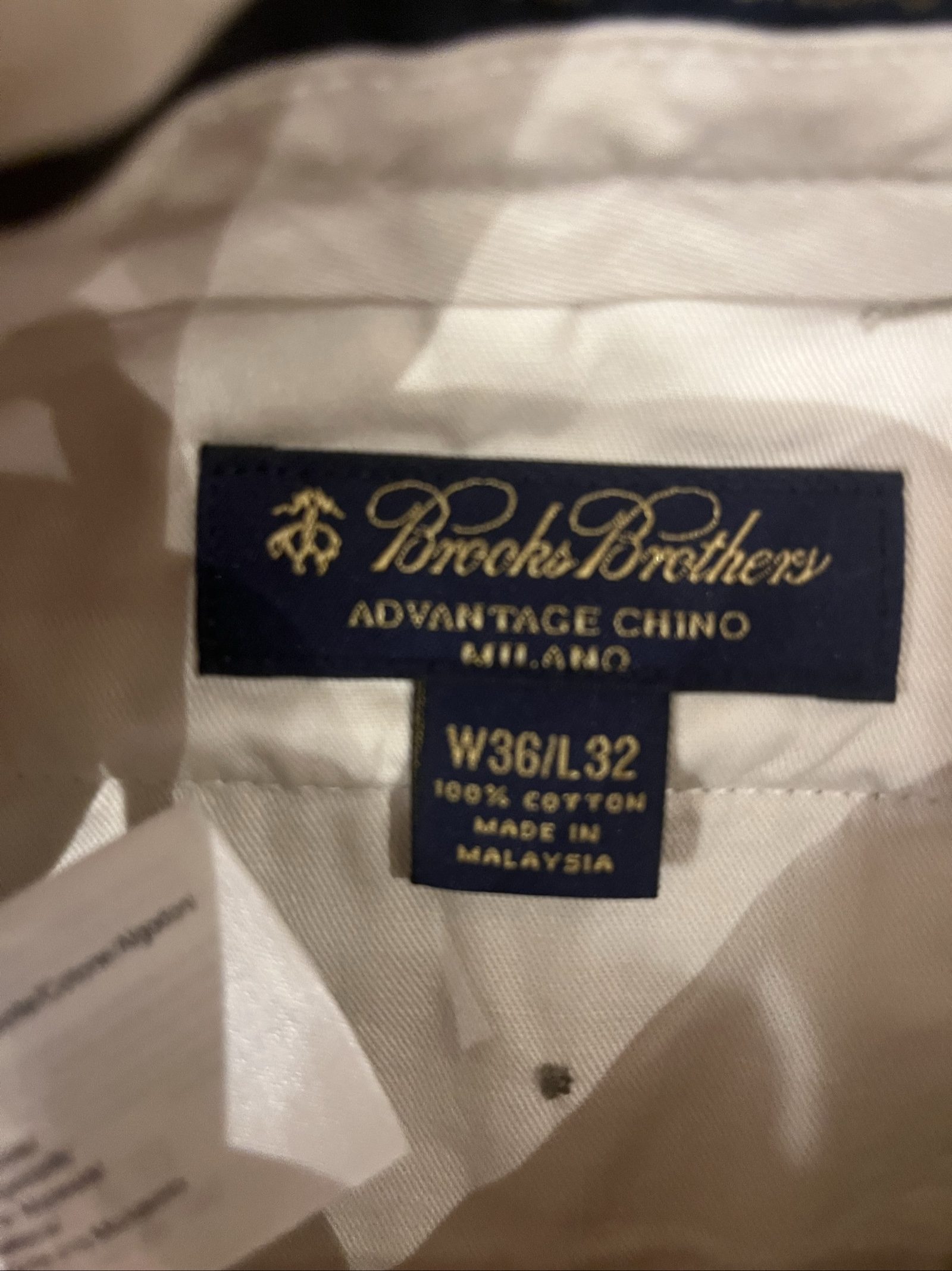 Brooks Brothers Beige Advantage Chino Trousers W36 L32 100% Cotton image 4