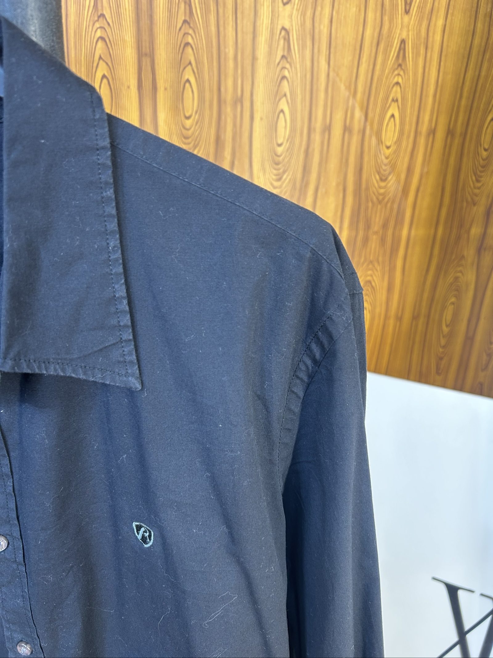 Replay Camicia Nera Uomo XL Stretch Cotone image 3