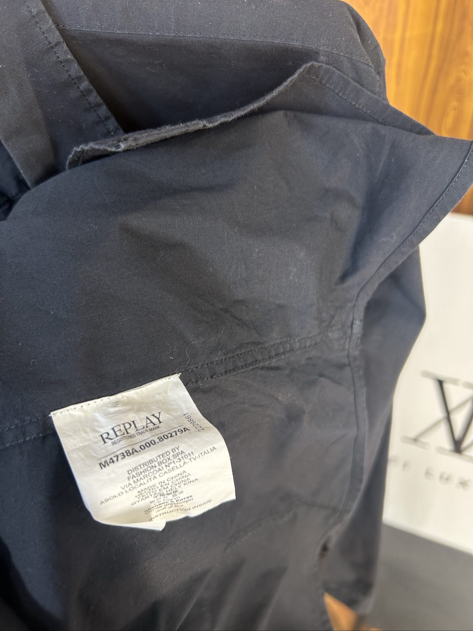 Replay Camicia Nera Uomo XL Stretch Cotone image 6