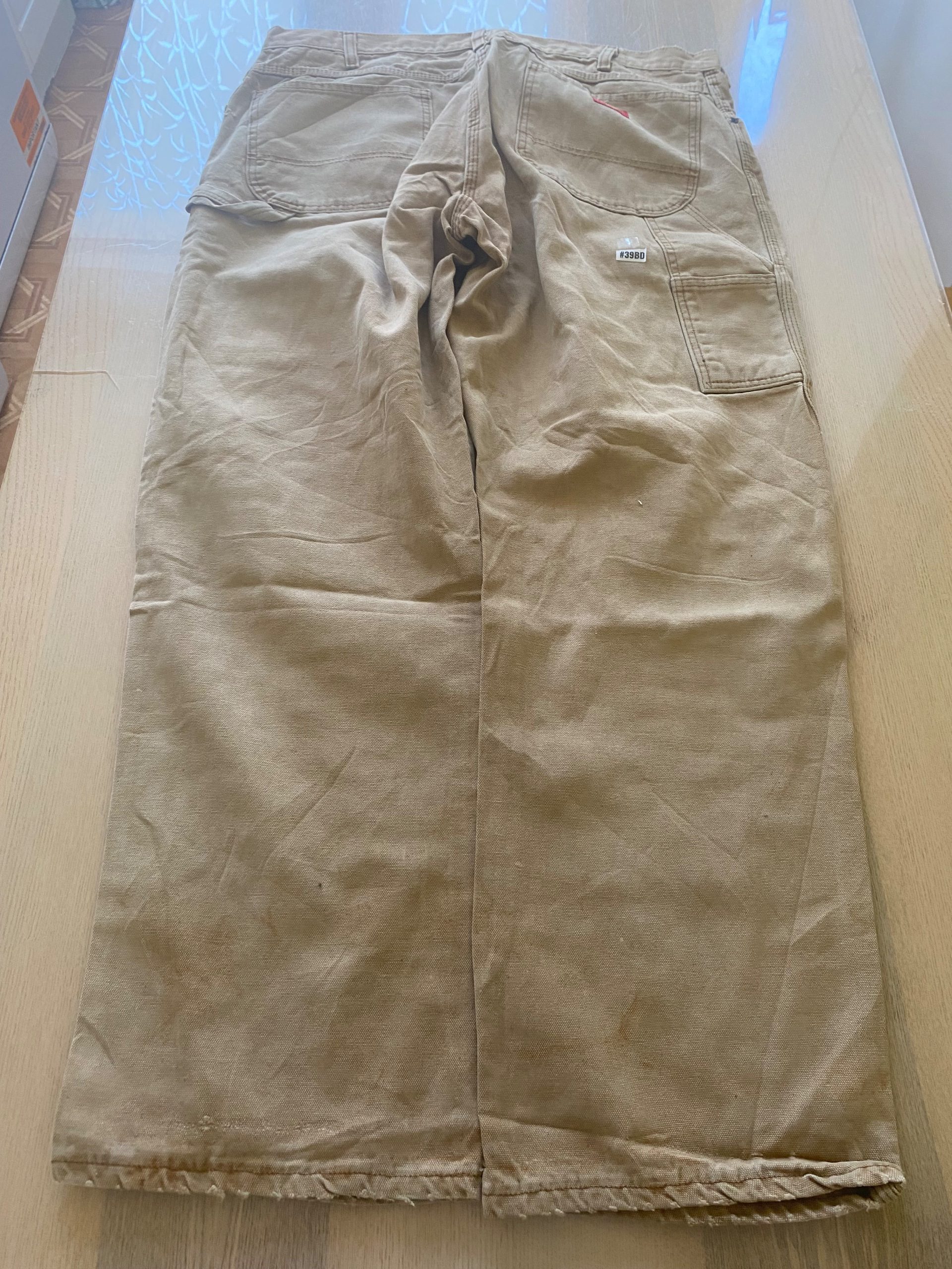 Dickies Baggy Jeans W38 L34 Beige Loose Fit Skate Y2K Vintage #39BD