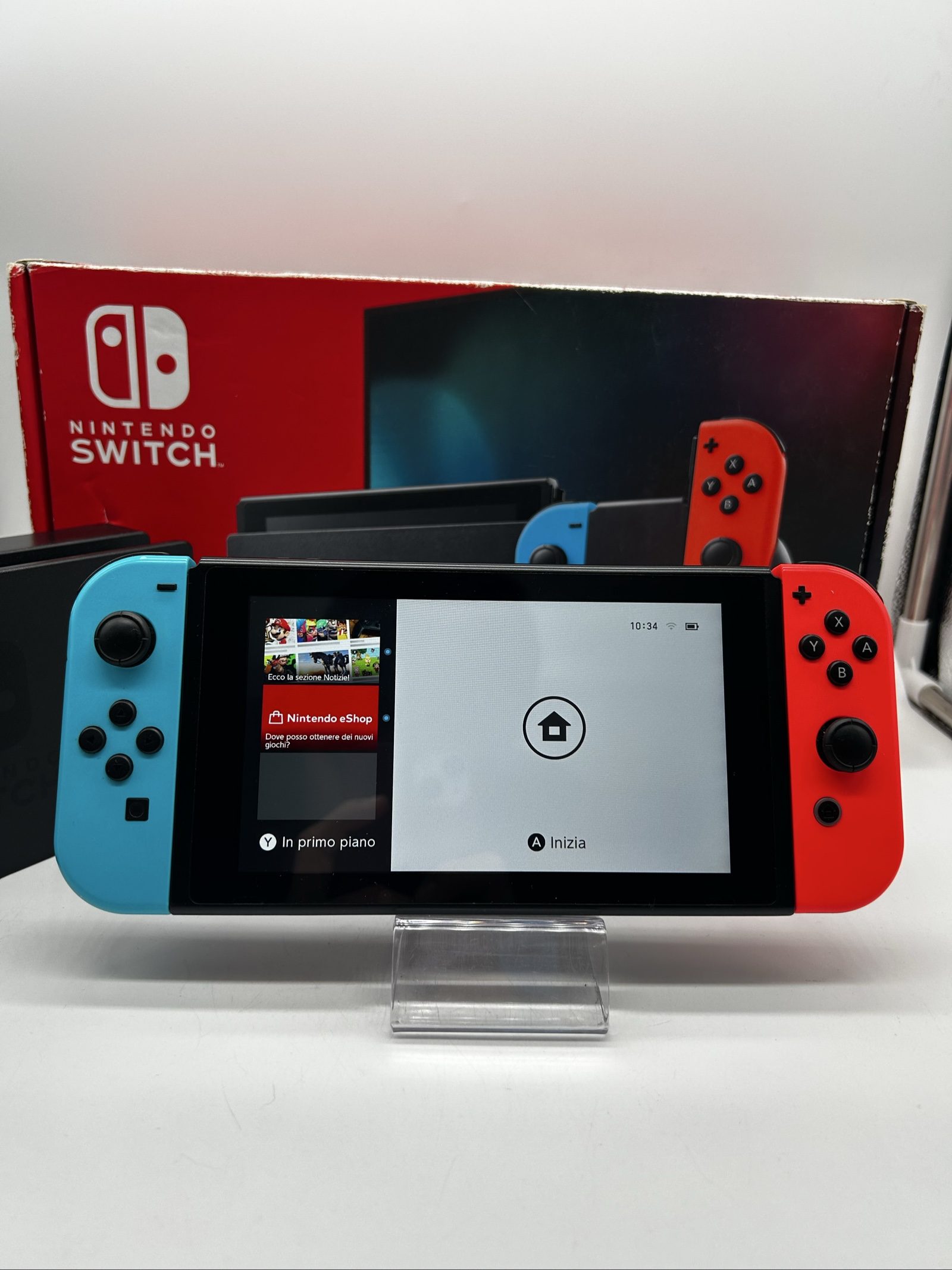 Nintendo Switch V2 Blu/Rossa + Scatola + SD 64GB – Accessori Originali image 2