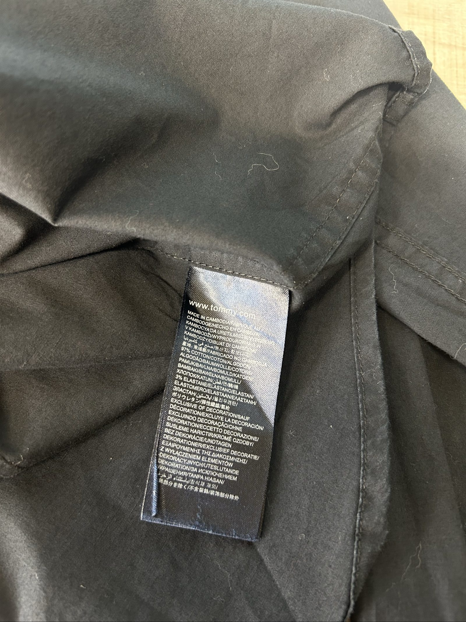 Tommy Hilfiger Denim Camicia Slim Nero Uomo Taglia M image 7