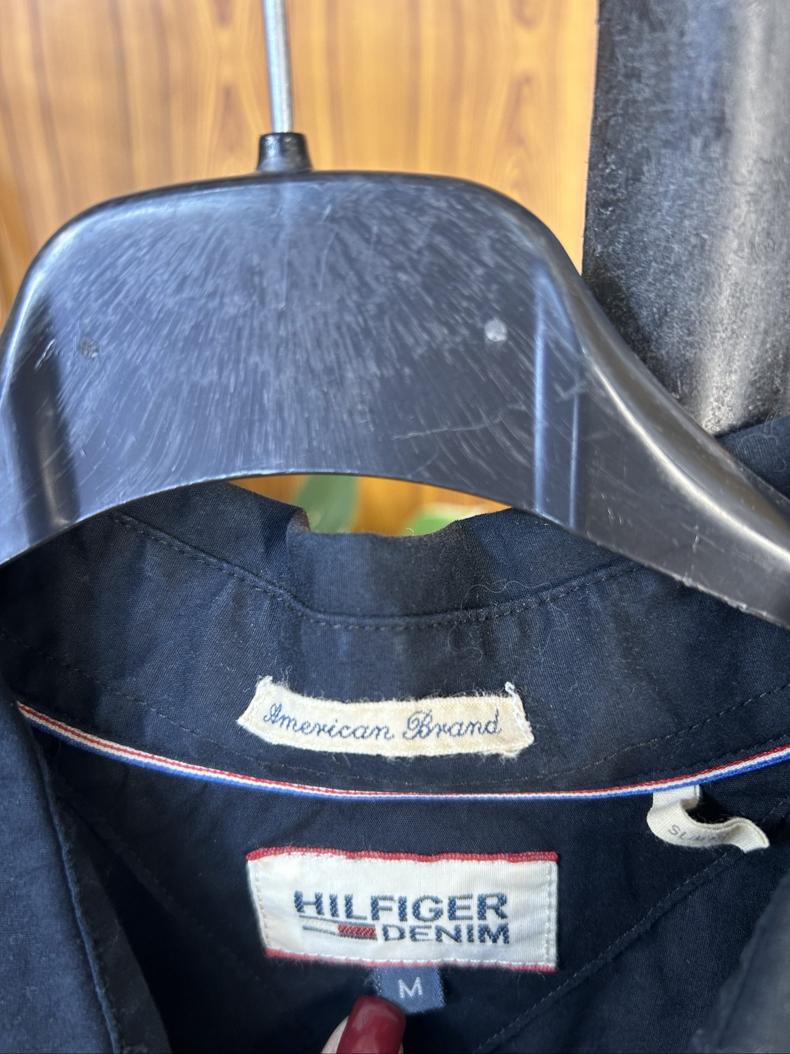 Tommy Hilfiger Denim Camicia Slim Nero Uomo Taglia M image 6