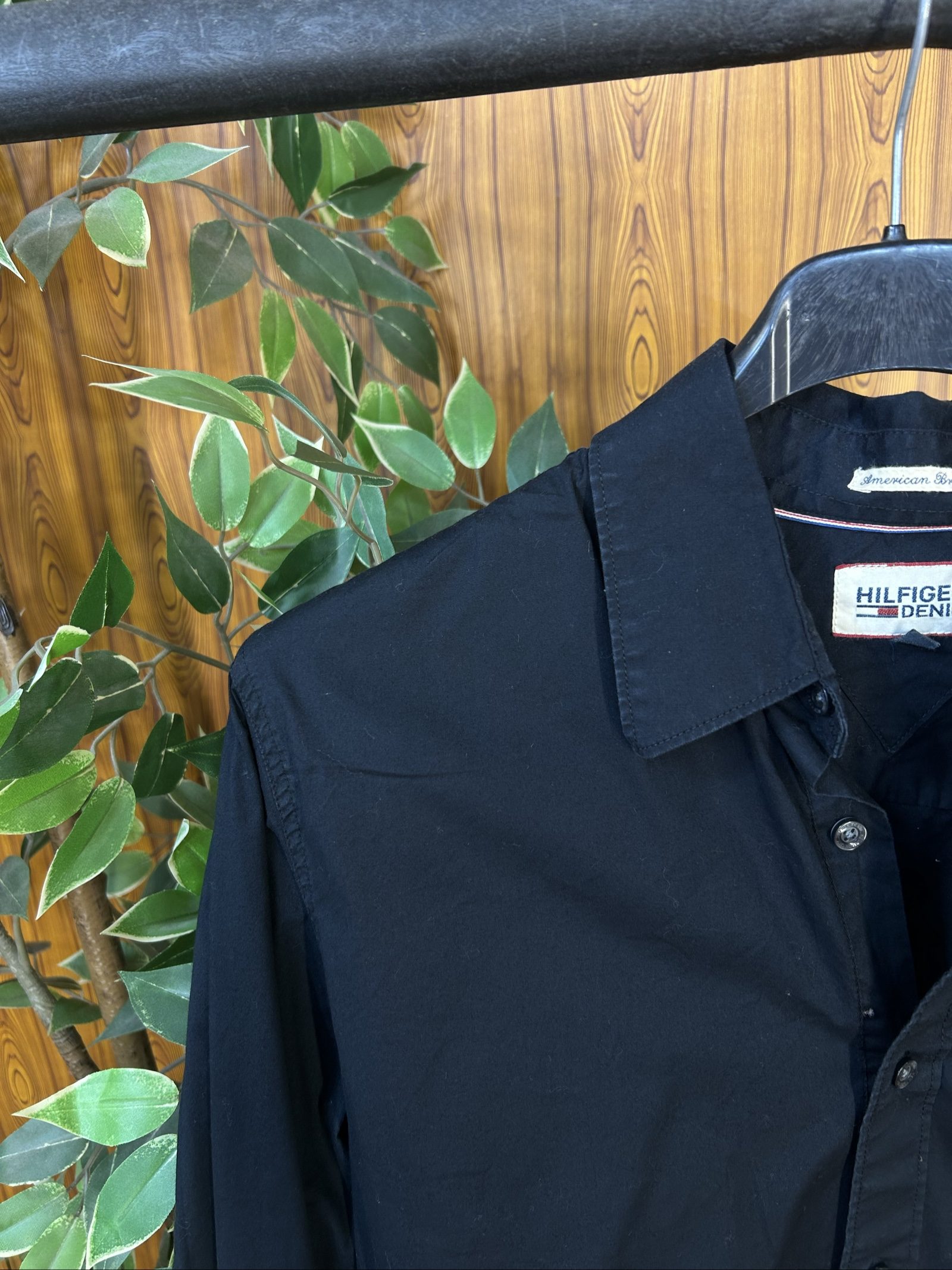 Tommy Hilfiger Denim Camicia Slim Nero Uomo Taglia M image 3