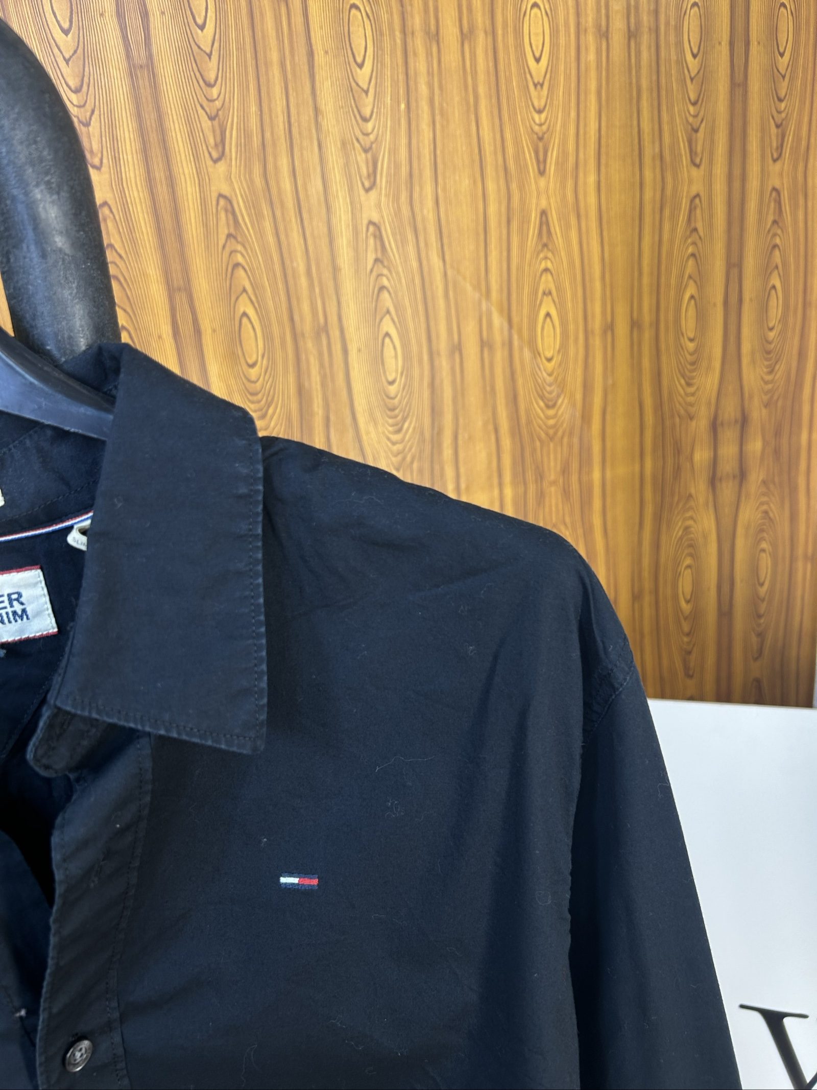 Tommy Hilfiger Denim Camicia Slim Nero Uomo Taglia M image 4