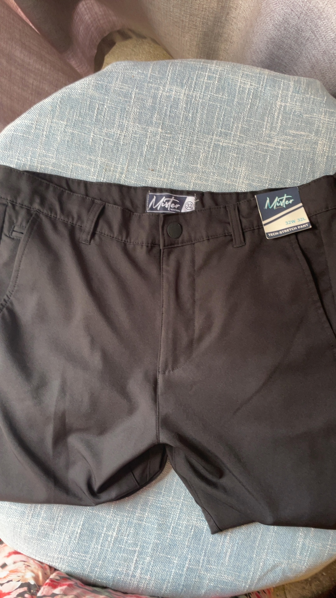 Mister Men’s Black Tech-Stretch Pants 32W x 32L NWT image 2