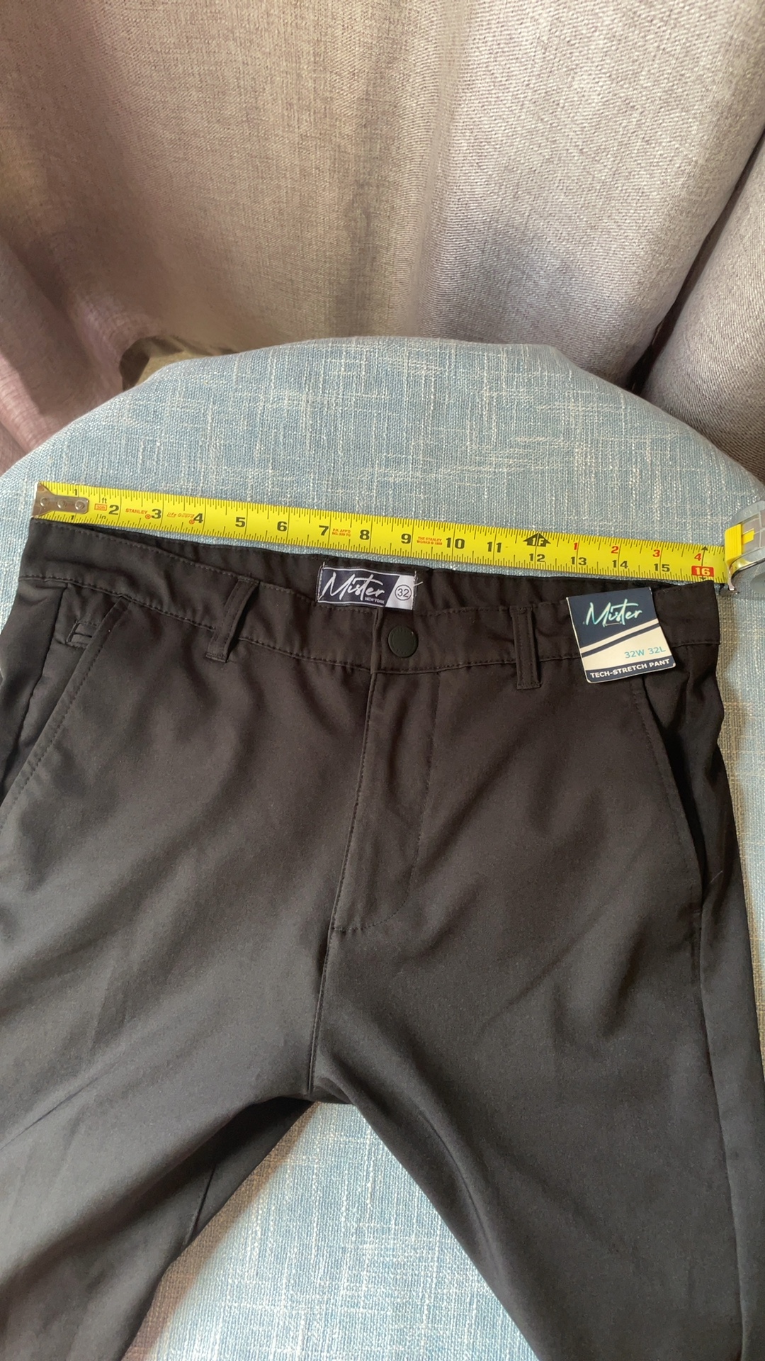 Mister Men’s Black Tech-Stretch Pants 32W x 32L NWT image 5