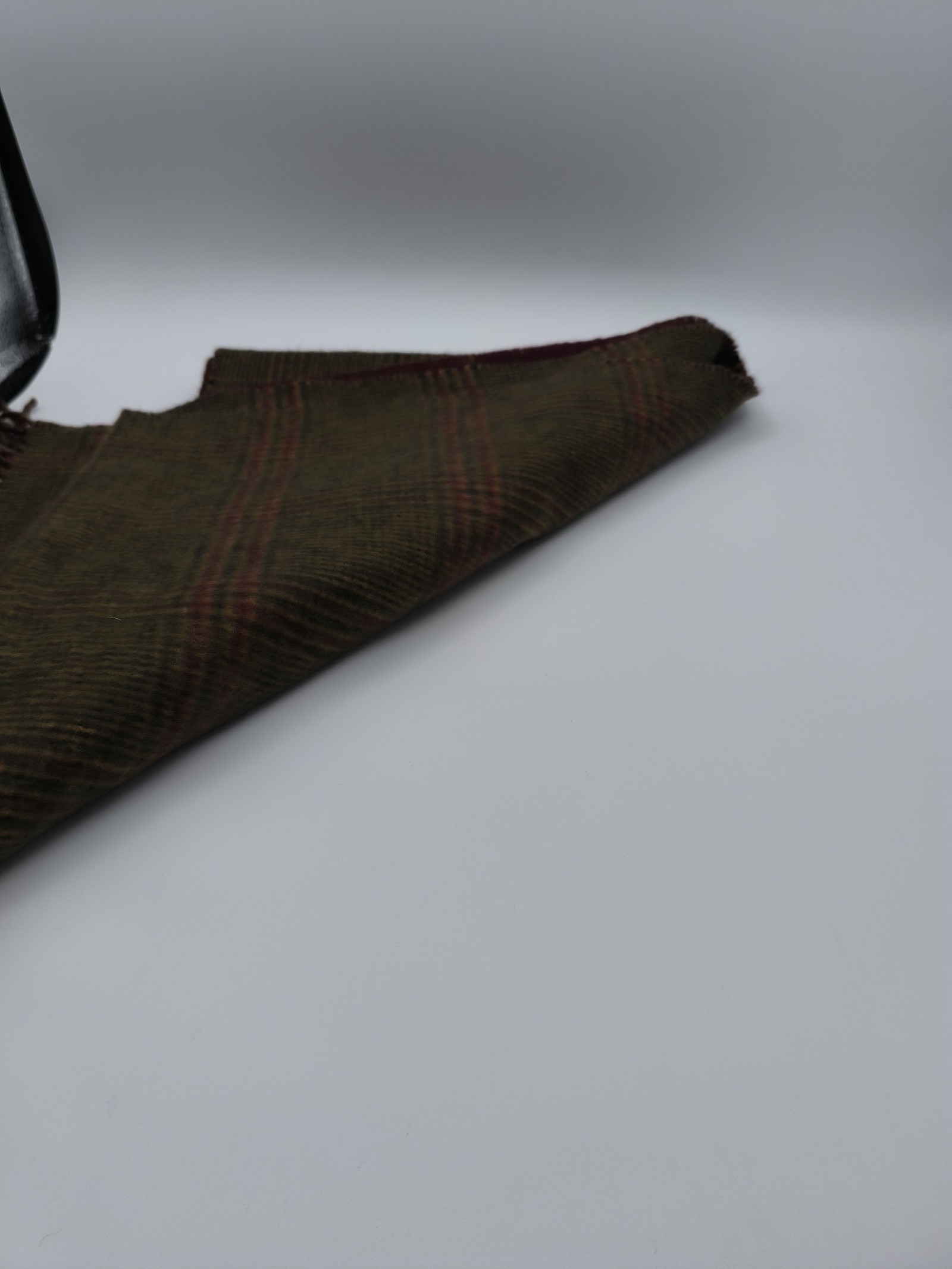 Burberry Brown & Burgundy Lambswool Check Scarf image 5