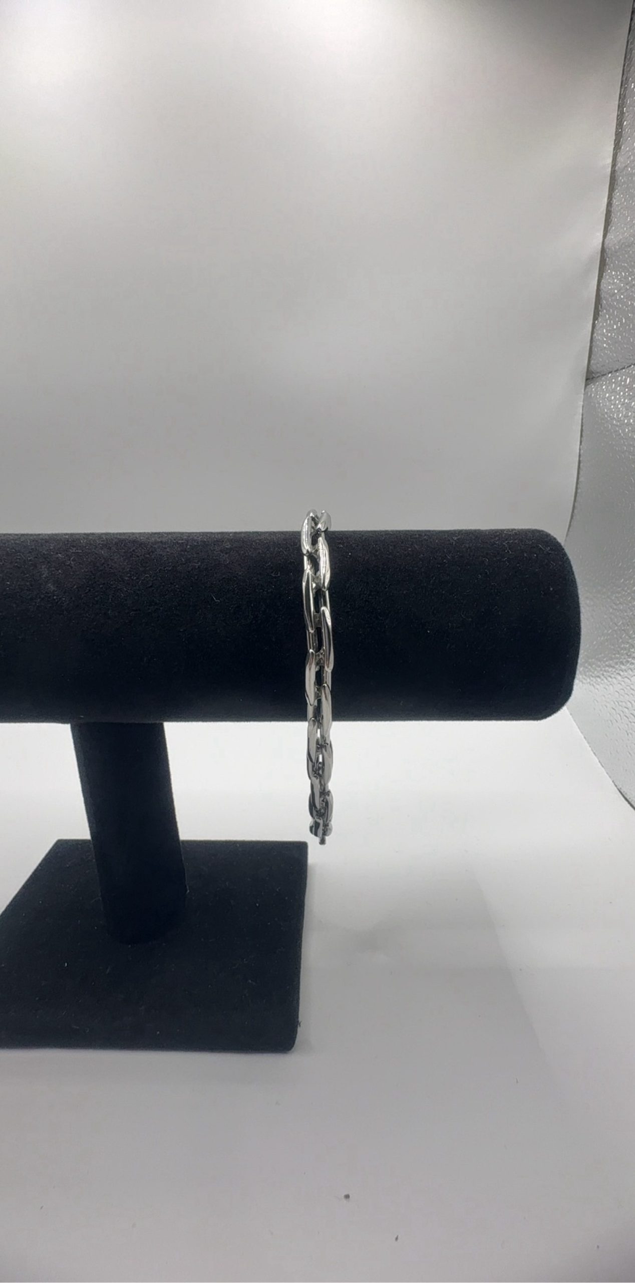Silver Chain Link Bracelet Unisex 100% Metal