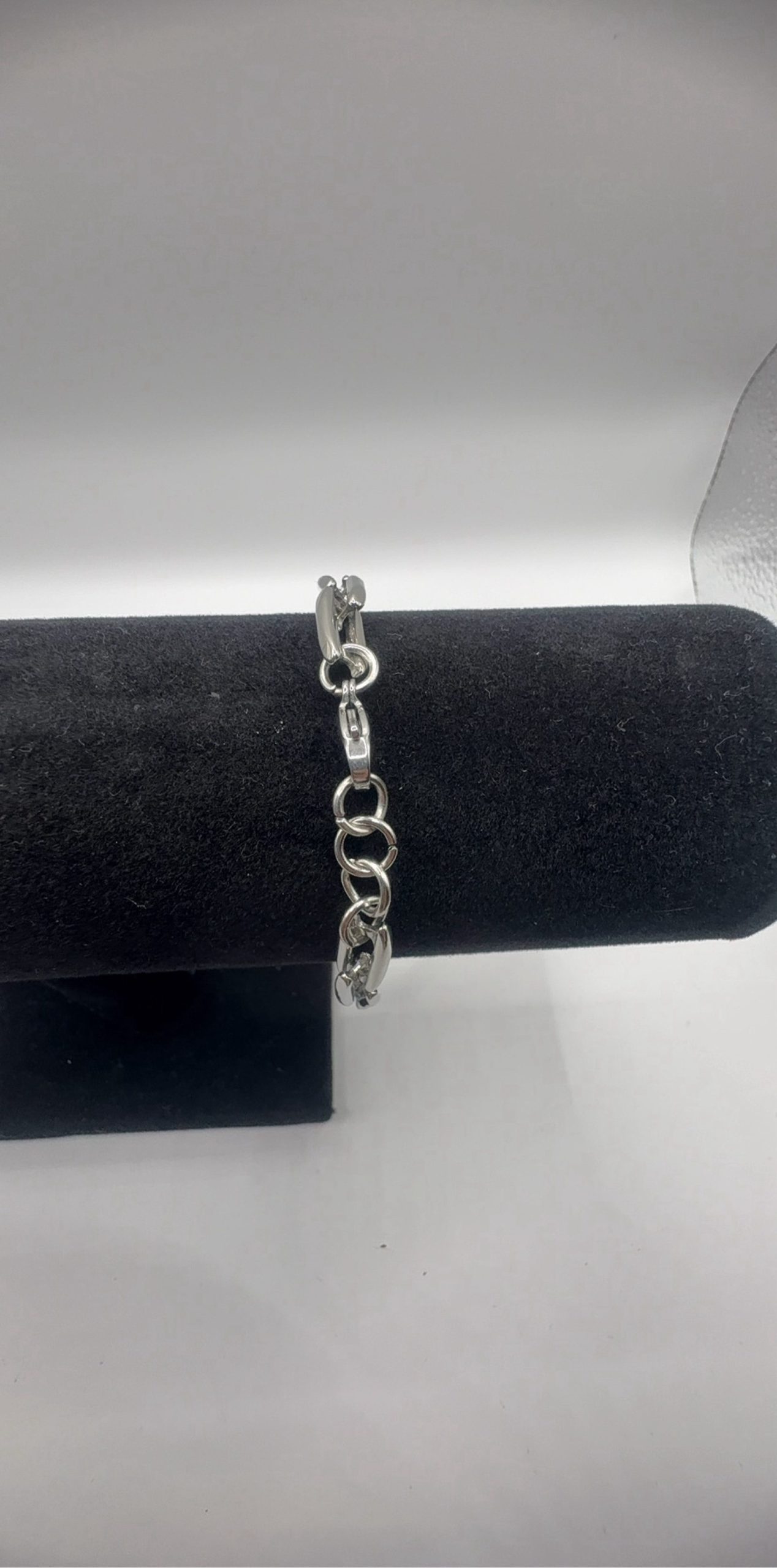 Silver Chain Link Bracelet Unisex 100% Metal image 3