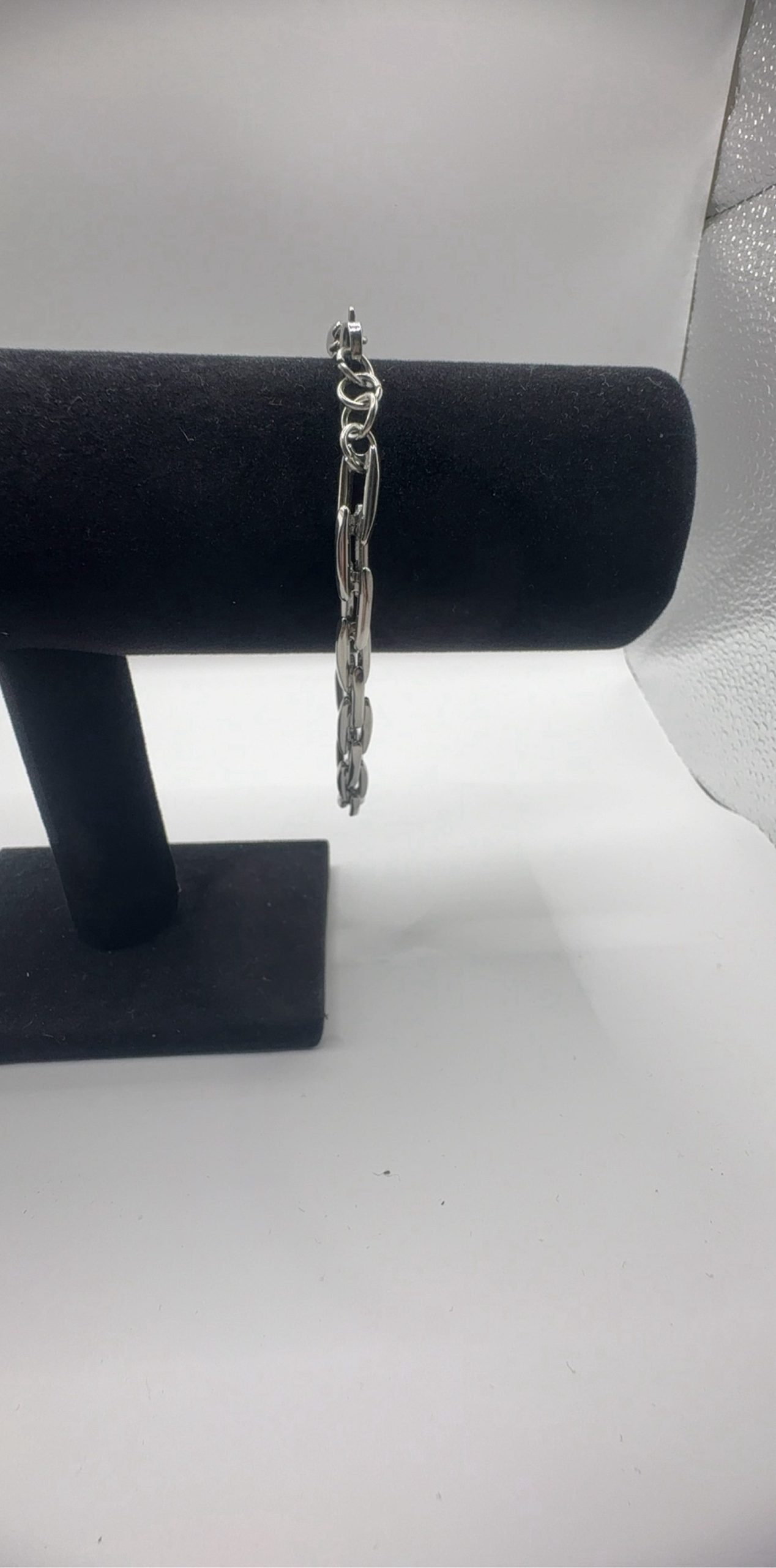 Silver Chain Link Bracelet Unisex 100% Metal image 4