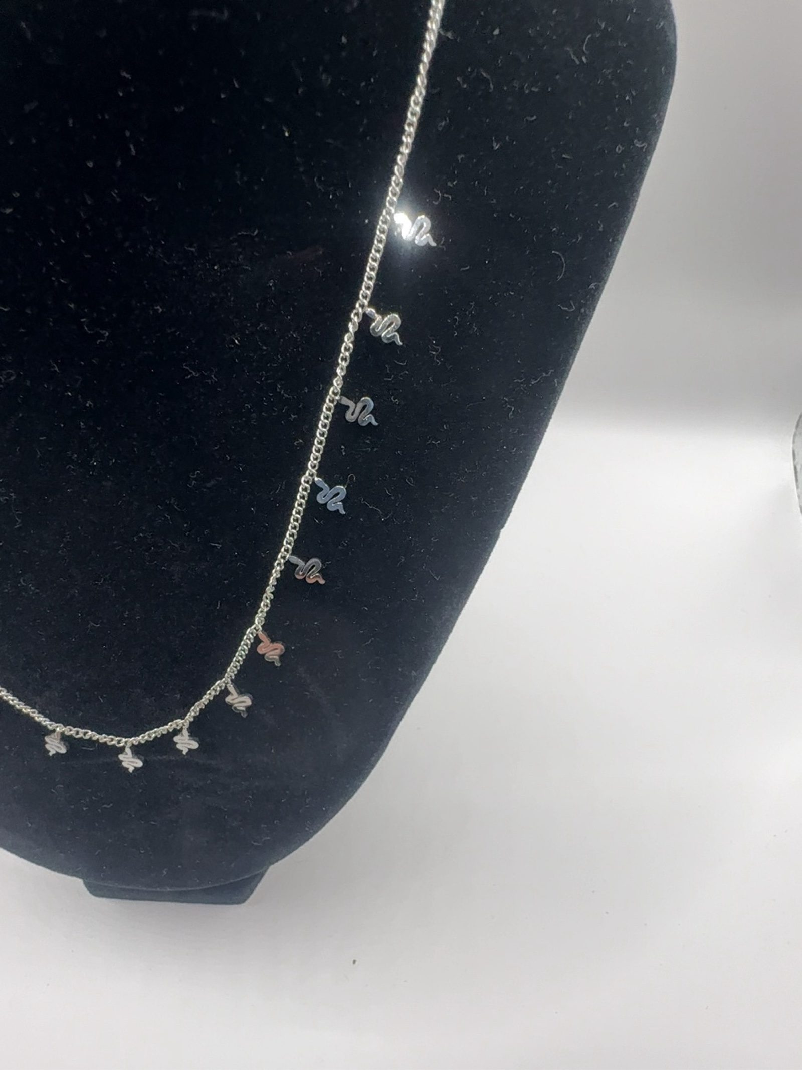 Y2K Streetwear Silver Snake Charm Necklace One Size image 2