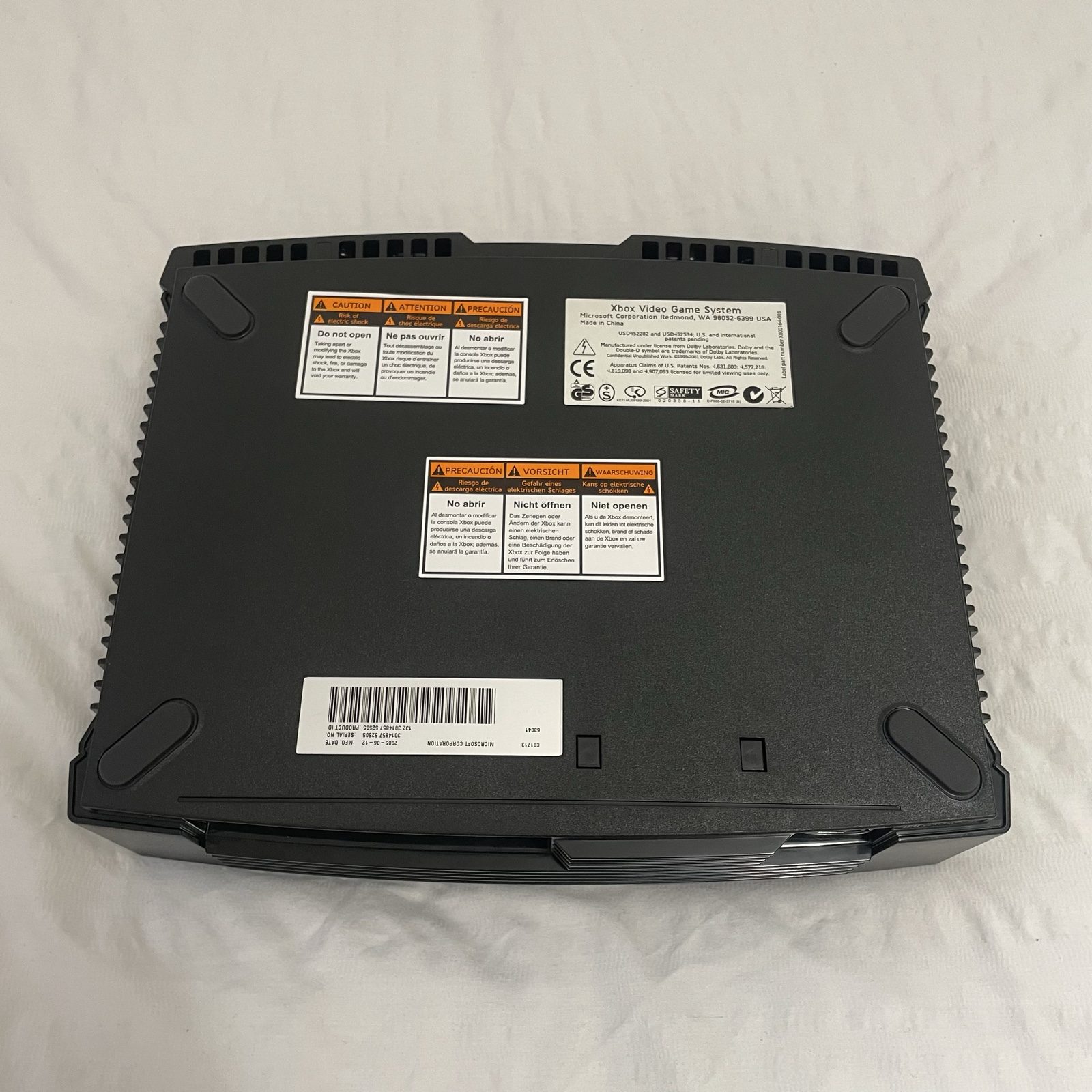 Original Xbox Black Console with 2 Controllers and Cables image 4