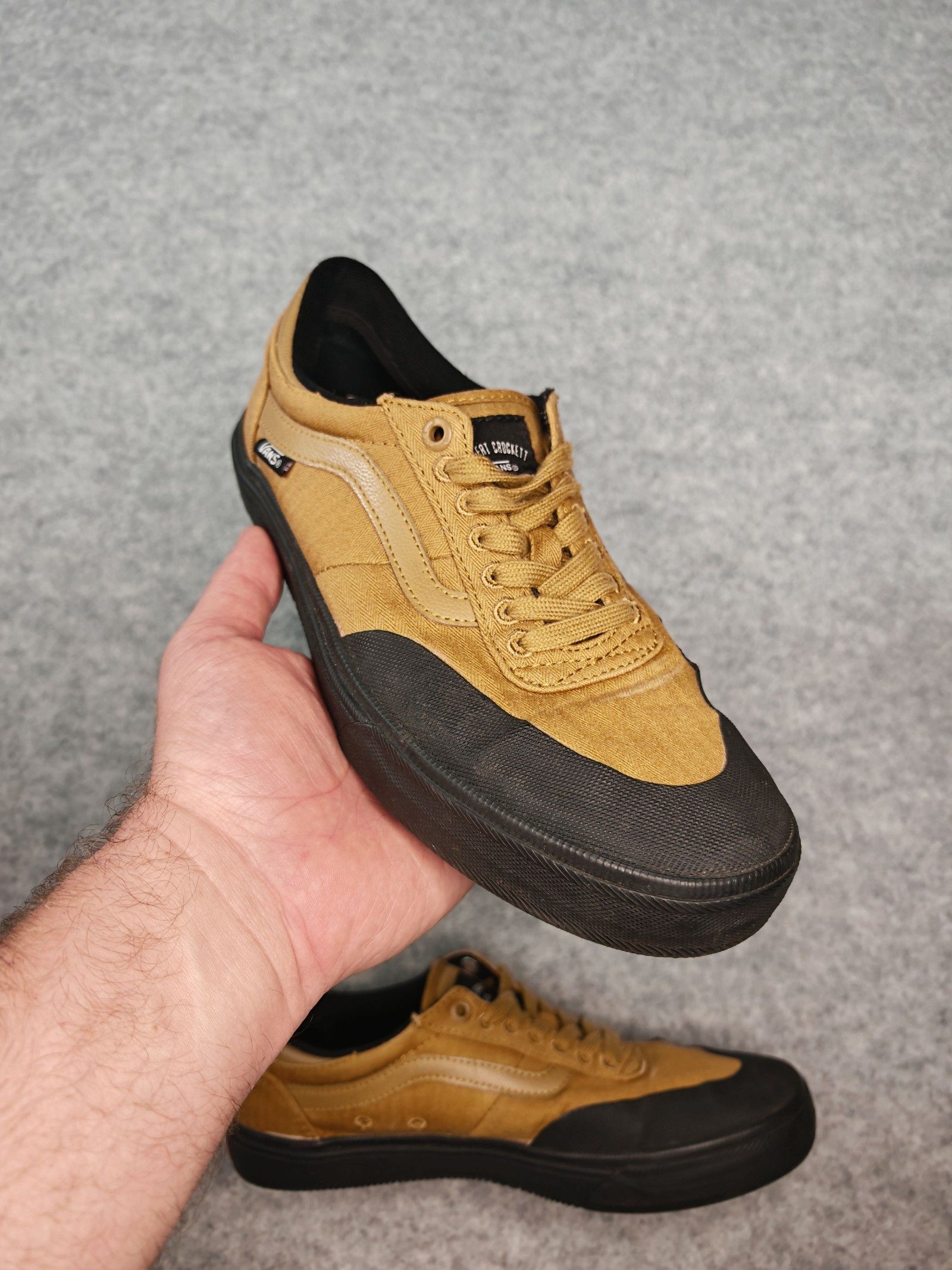 Vans Gilbert Crockett Pro Canvas Skater Shoes Brown Black UK Size 6