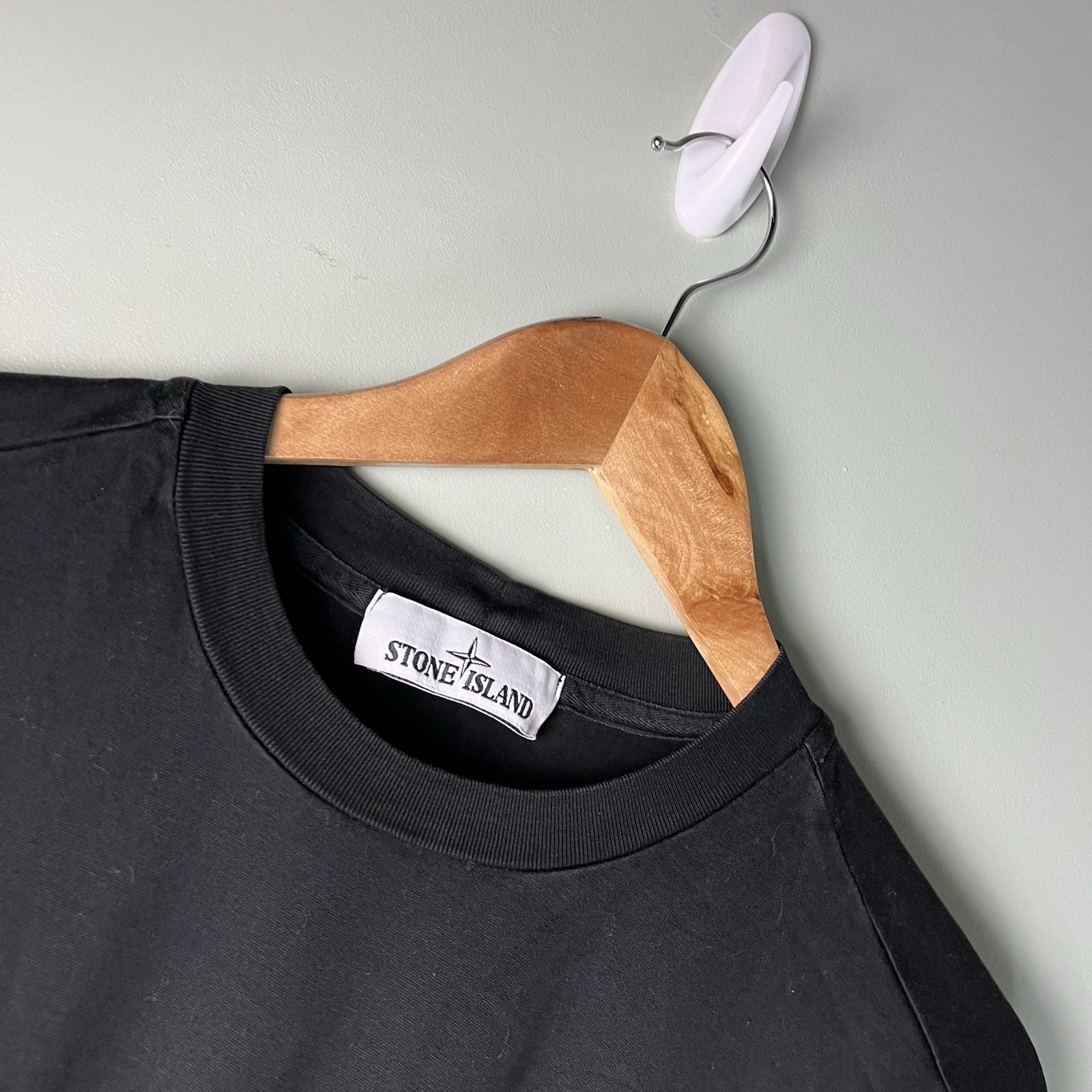 Stone Island Black Logo Patch Compass Short Sleeve T-Shirt L image 2