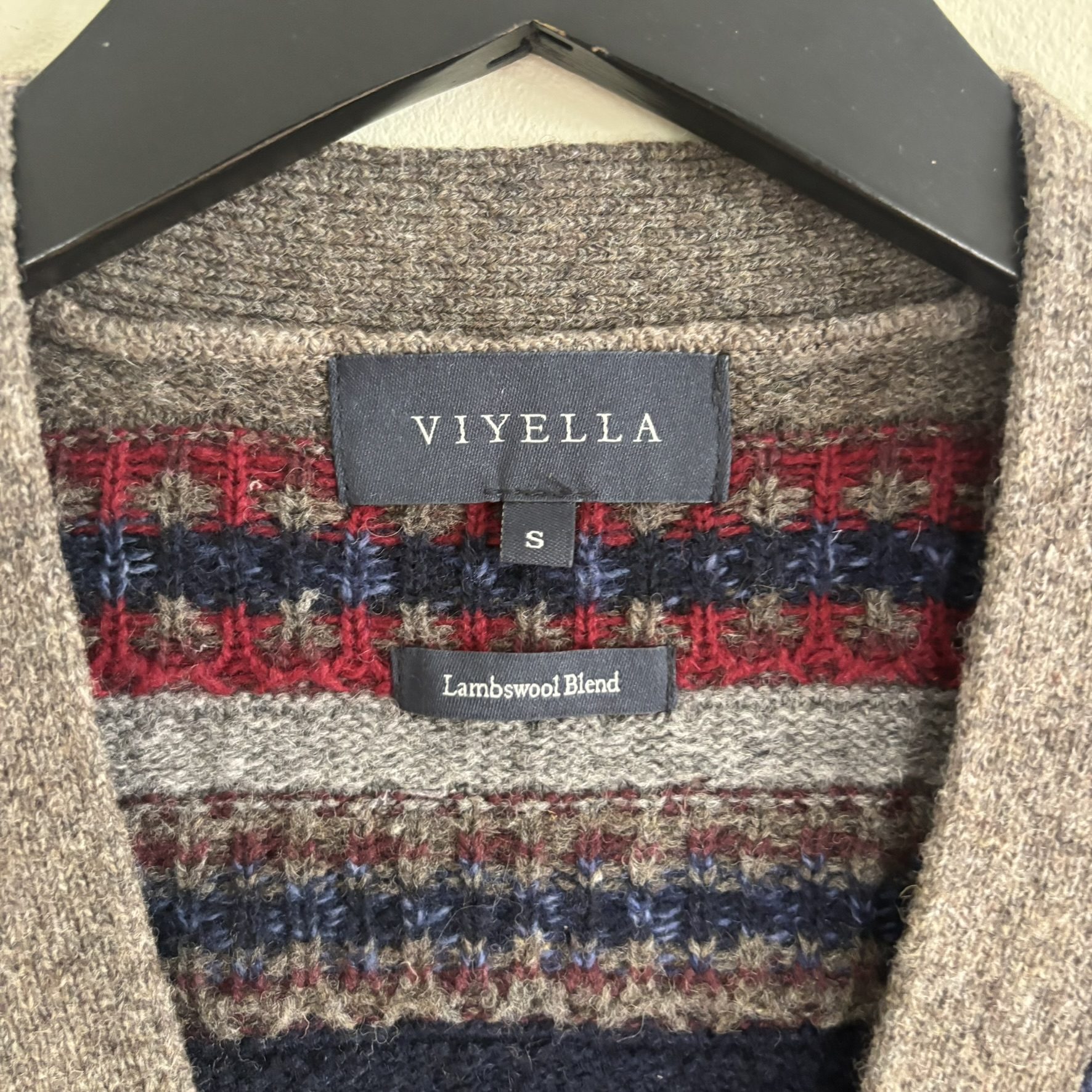 Viyella Multi-Colour Lambswool Blend Sleeveless Cardigan Small image 2