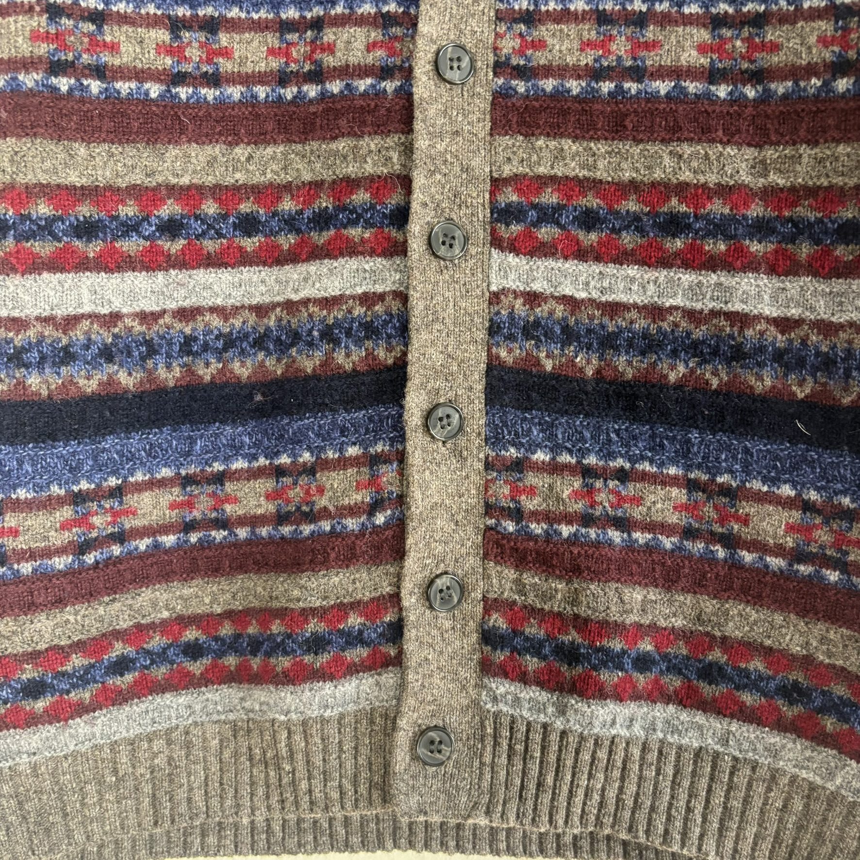Viyella Multi-Colour Lambswool Blend Sleeveless Cardigan Small image 3
