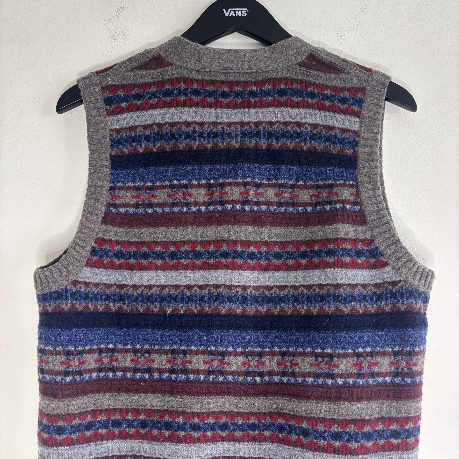 Viyella Multi-Colour Lambswool Blend Sleeveless Cardigan Small image 6