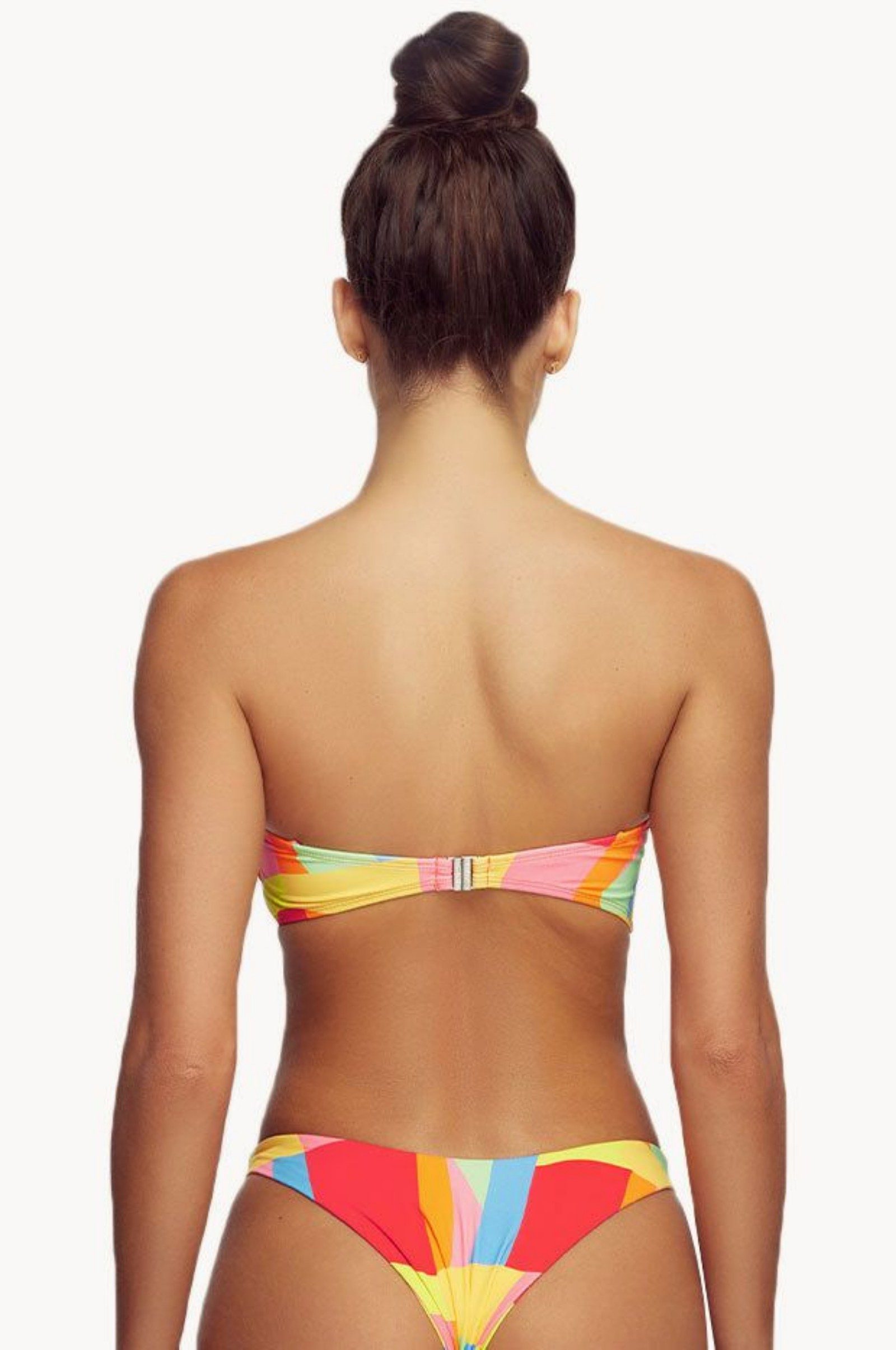 It'S NOW COOL Women's Multi Colour Geometric Bandeau Bikini Set M image 2