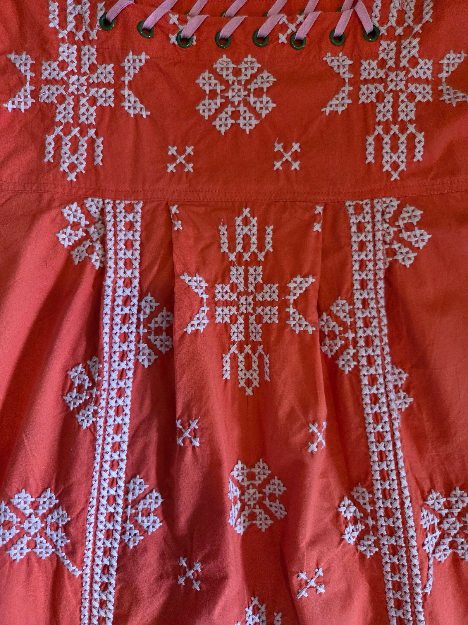 Boom Shankar Amore Cayenne Embroidered Cotton Dress S image 5