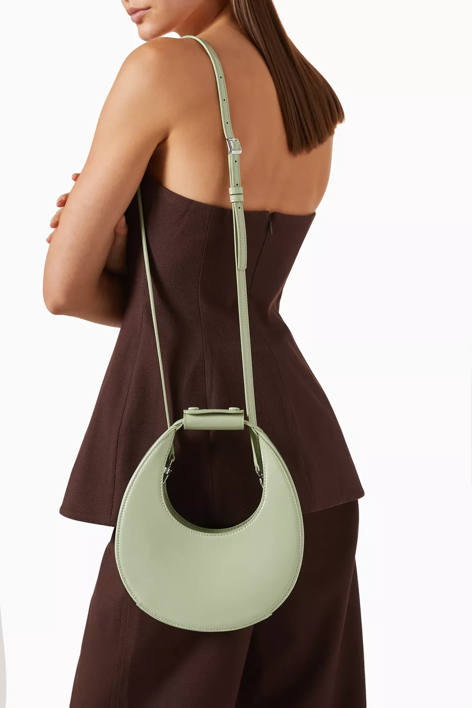 New Staud Green Moon Bag image 4