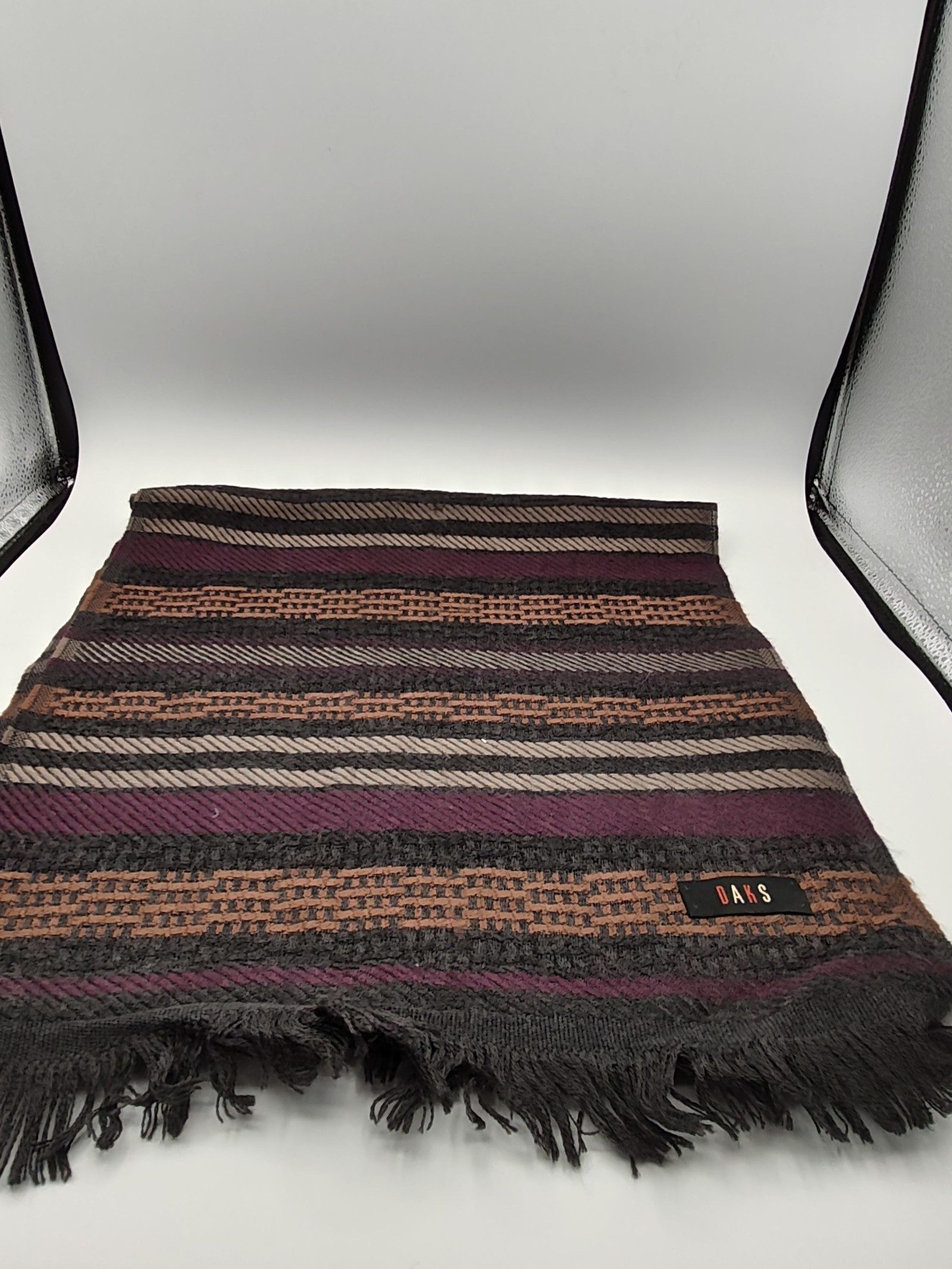 DAKS Multi Colour Wool Blend Scarf