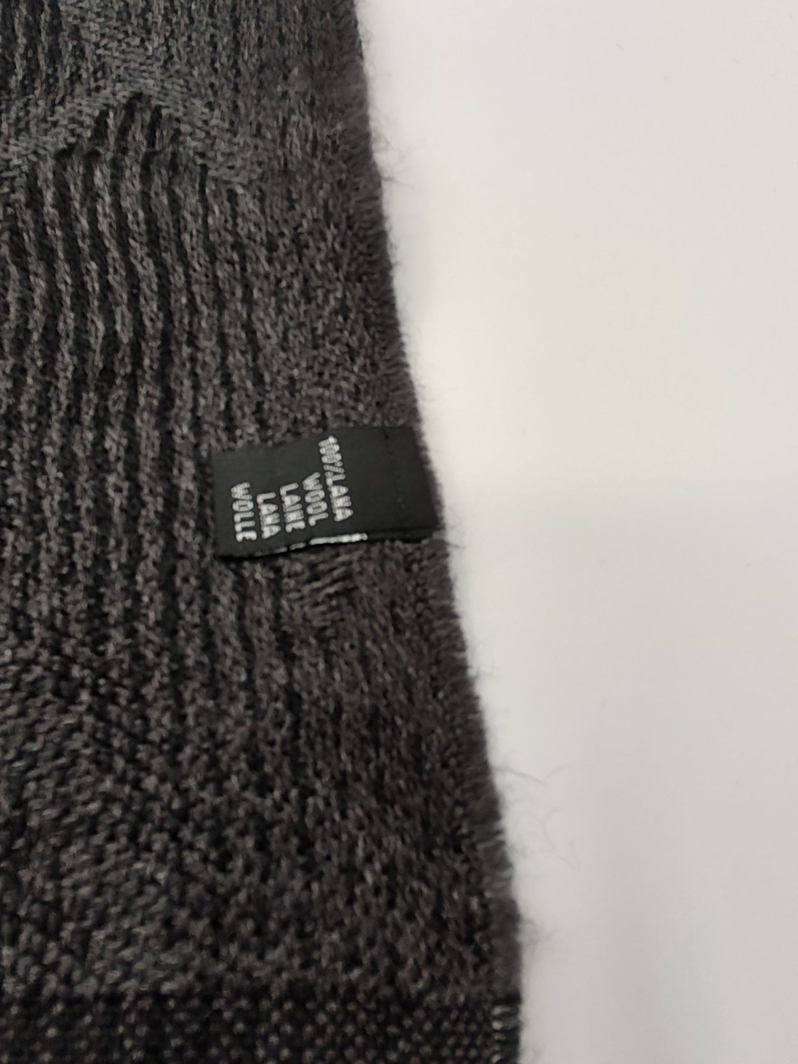 DAKS Black & Grey Wool Scarf Unisex image 3
