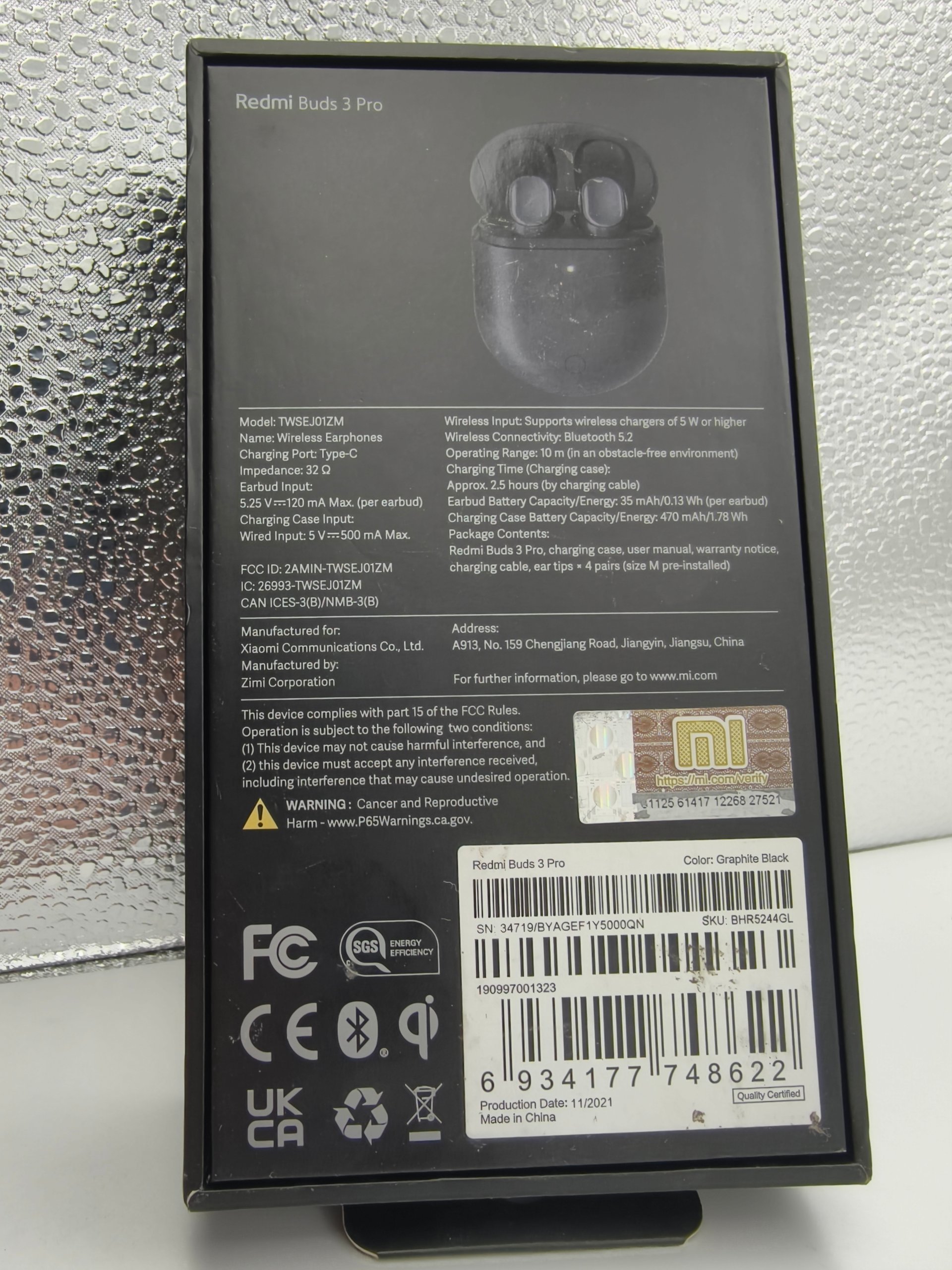 Cuffie Auricolari Xiaomi Redmi Buds 3 Pro ANC Bluetooth Wireless image 8