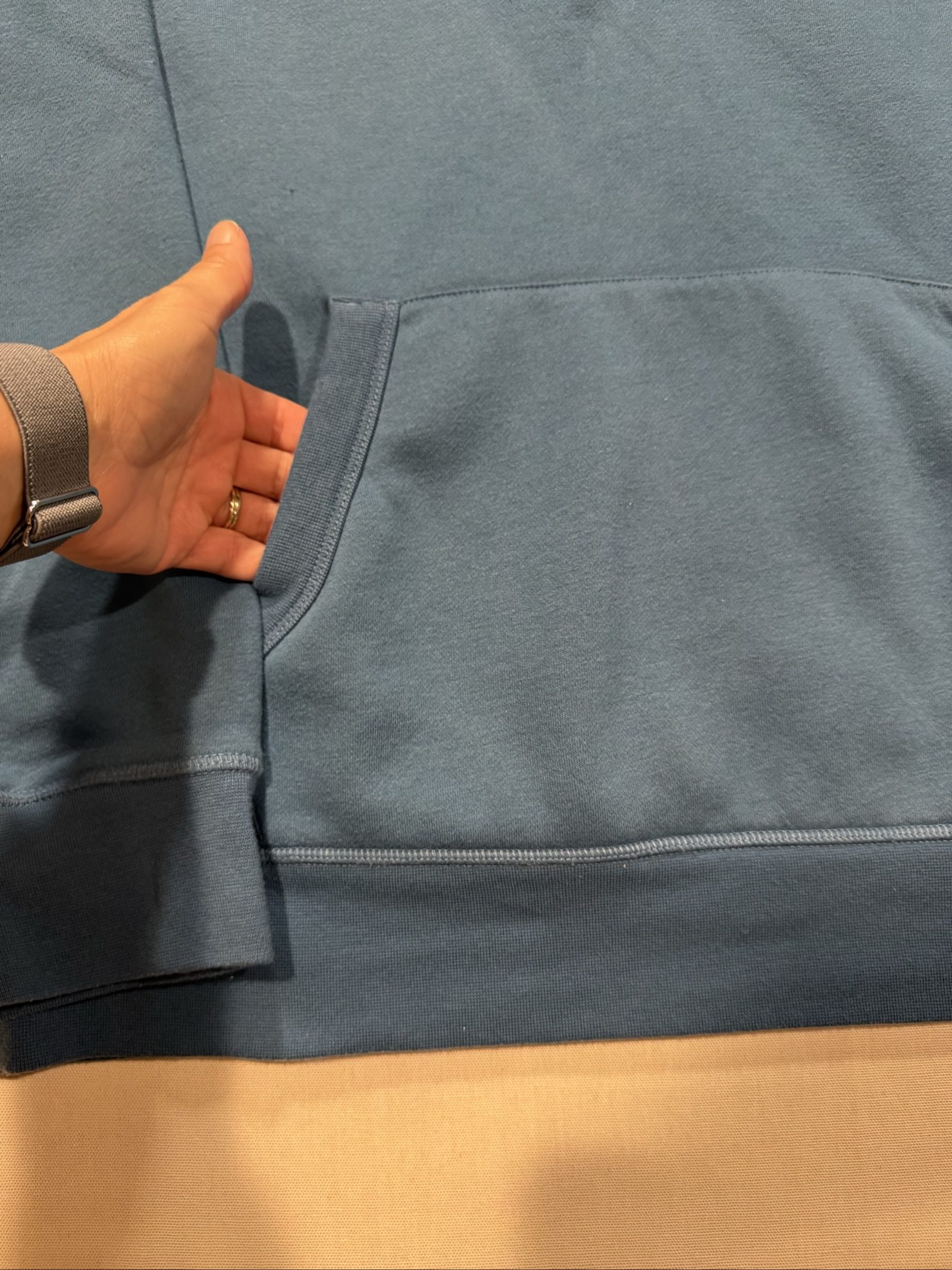 Men’s Sonoma Goods for Life Quarter-Zip Hoodie - Blue - Large image 2