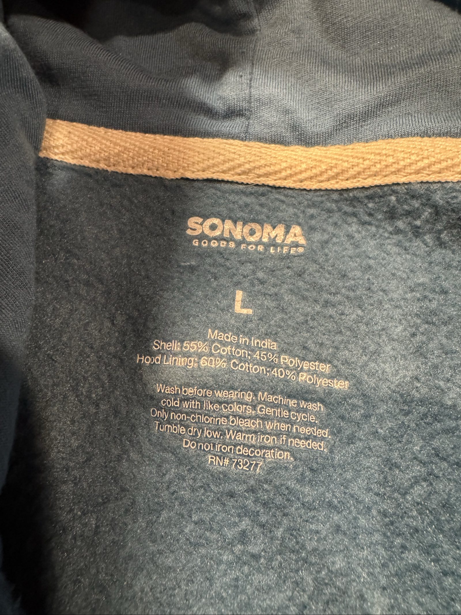 Men’s Sonoma Goods for Life Quarter-Zip Hoodie - Blue - Large image 4