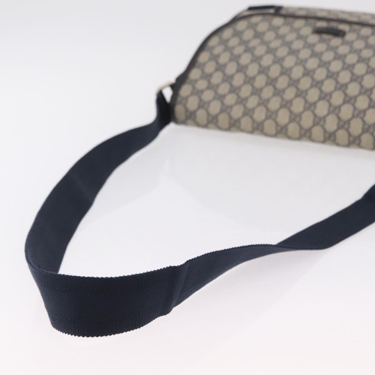 GUCCI GG Supreme Shoulder Bag PVC Navy Silver 201732 Auth 204923A image 8