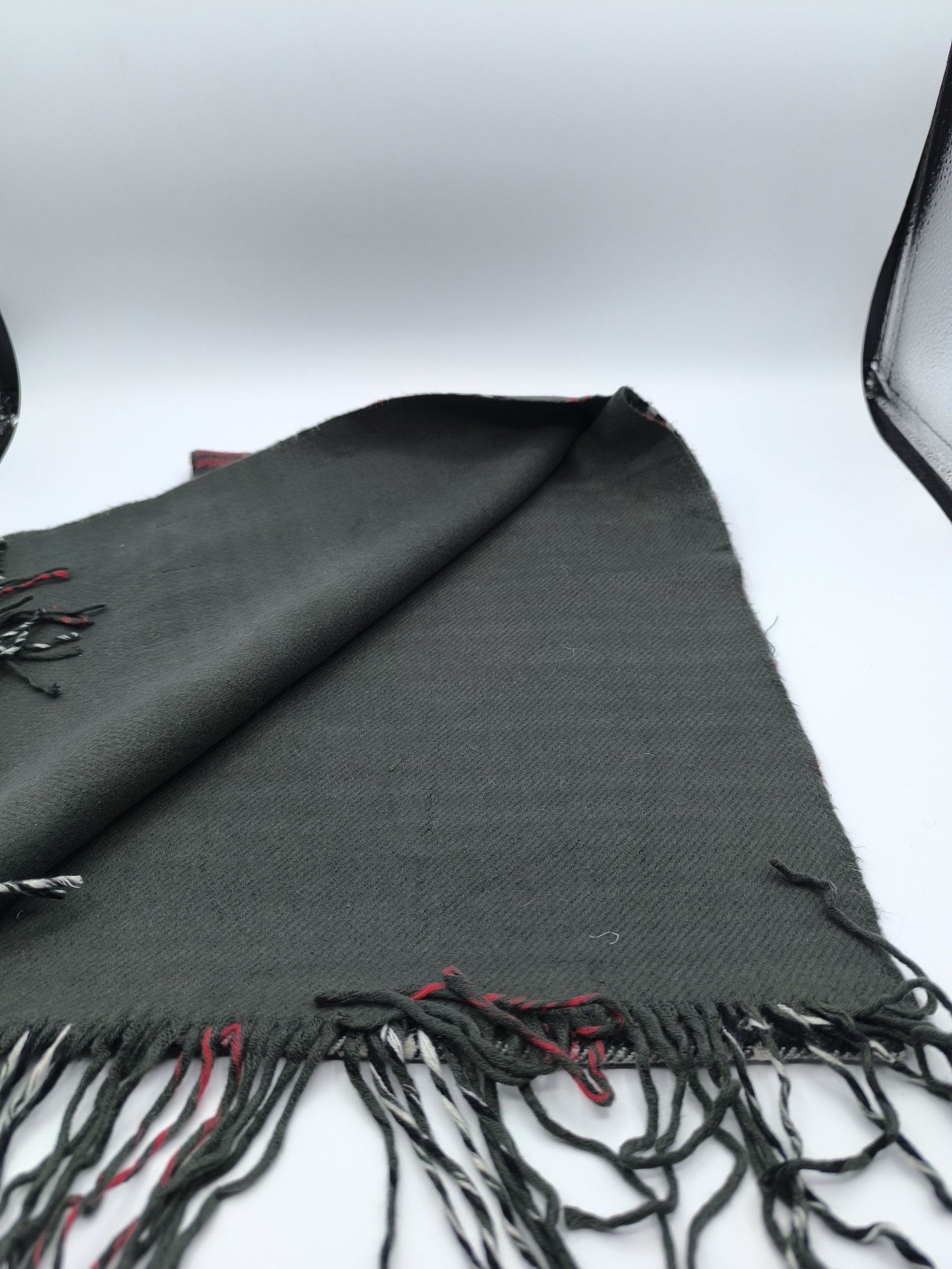 Burberry Green & Red Tartan Lambswool Scarf image 3