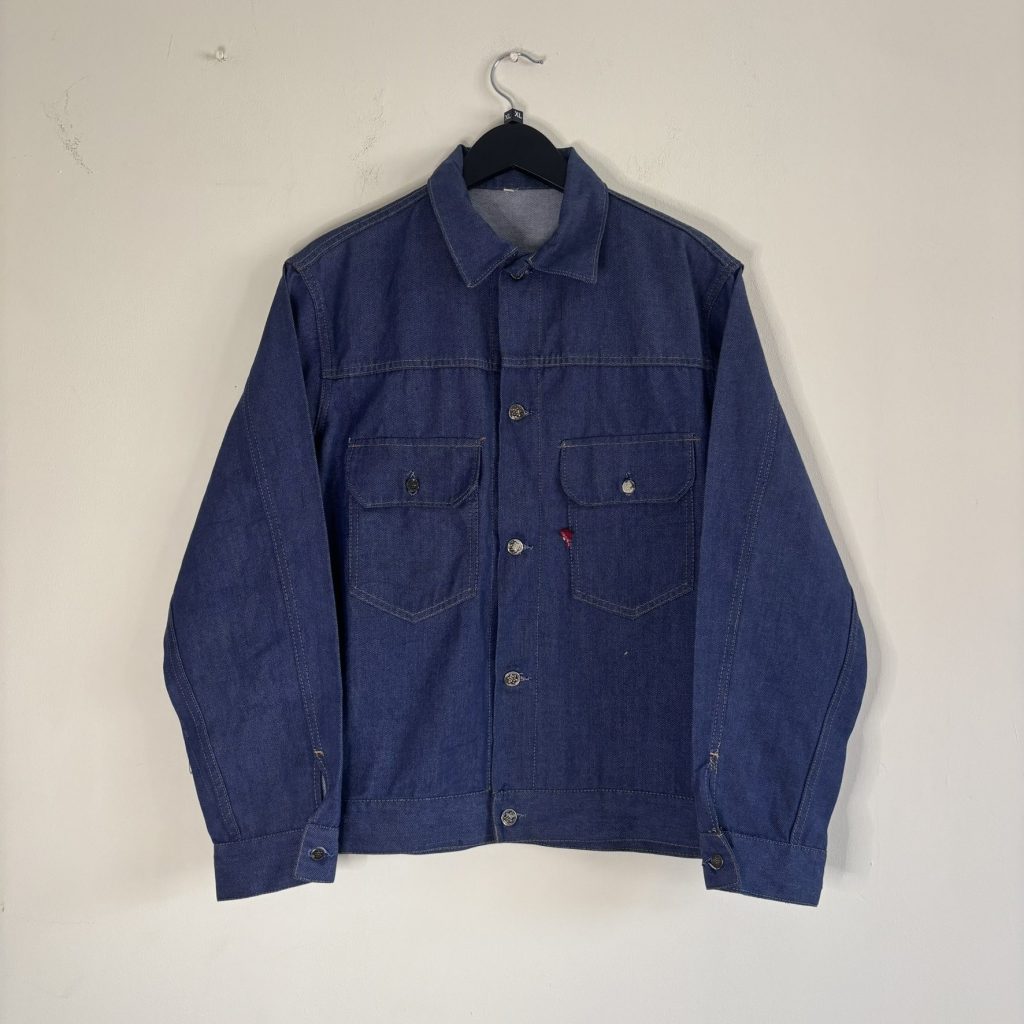 Vintage 1970s Vetra French Workwear Denim Jacket – Type 2 Style – Tergal – Deadstock/VNDS – Made in France
