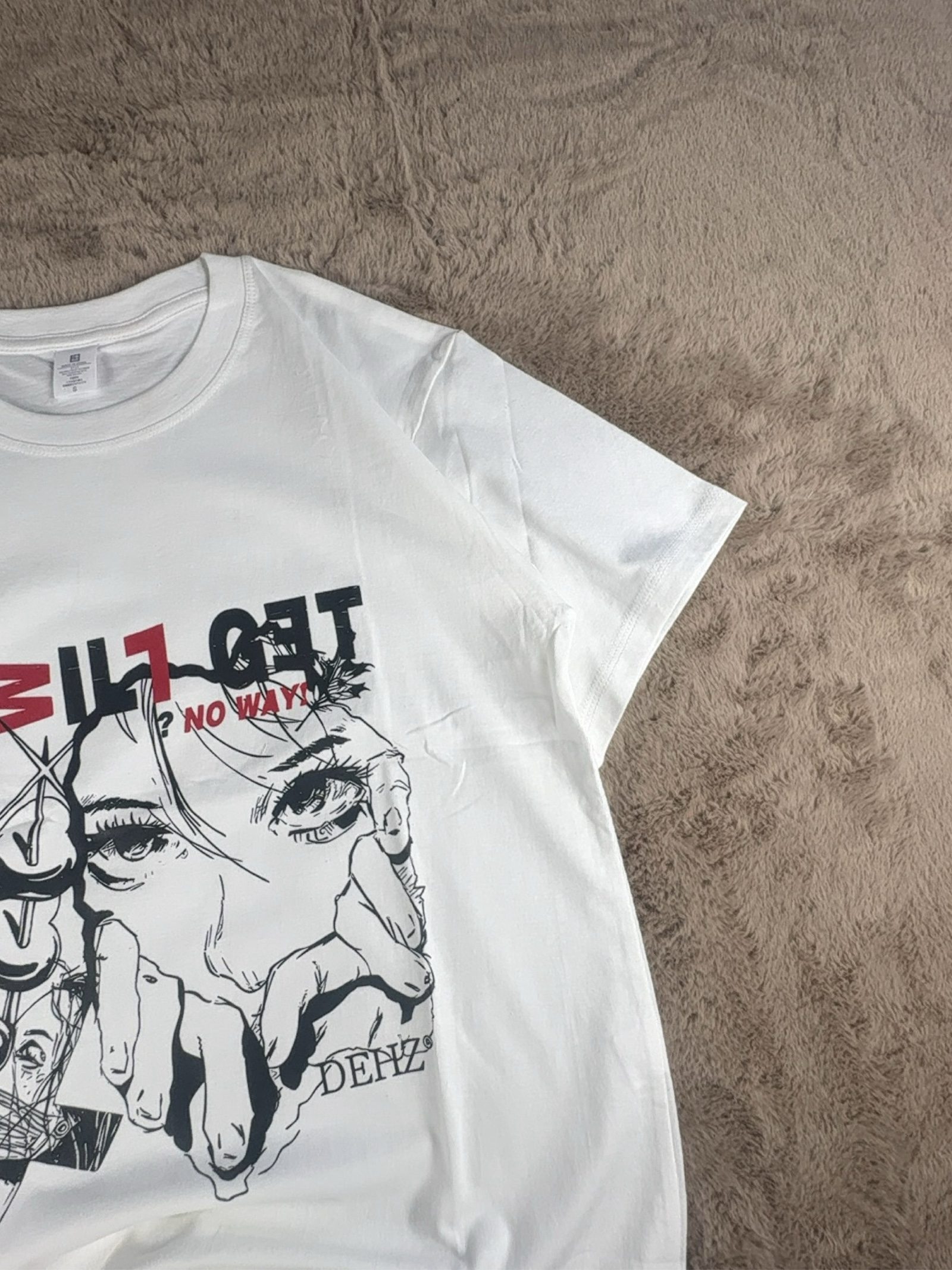 T-shirt Y2K Hip Hop - White Y2K Streetwear Graphic T-Shirt Size S-M - Regular image 6