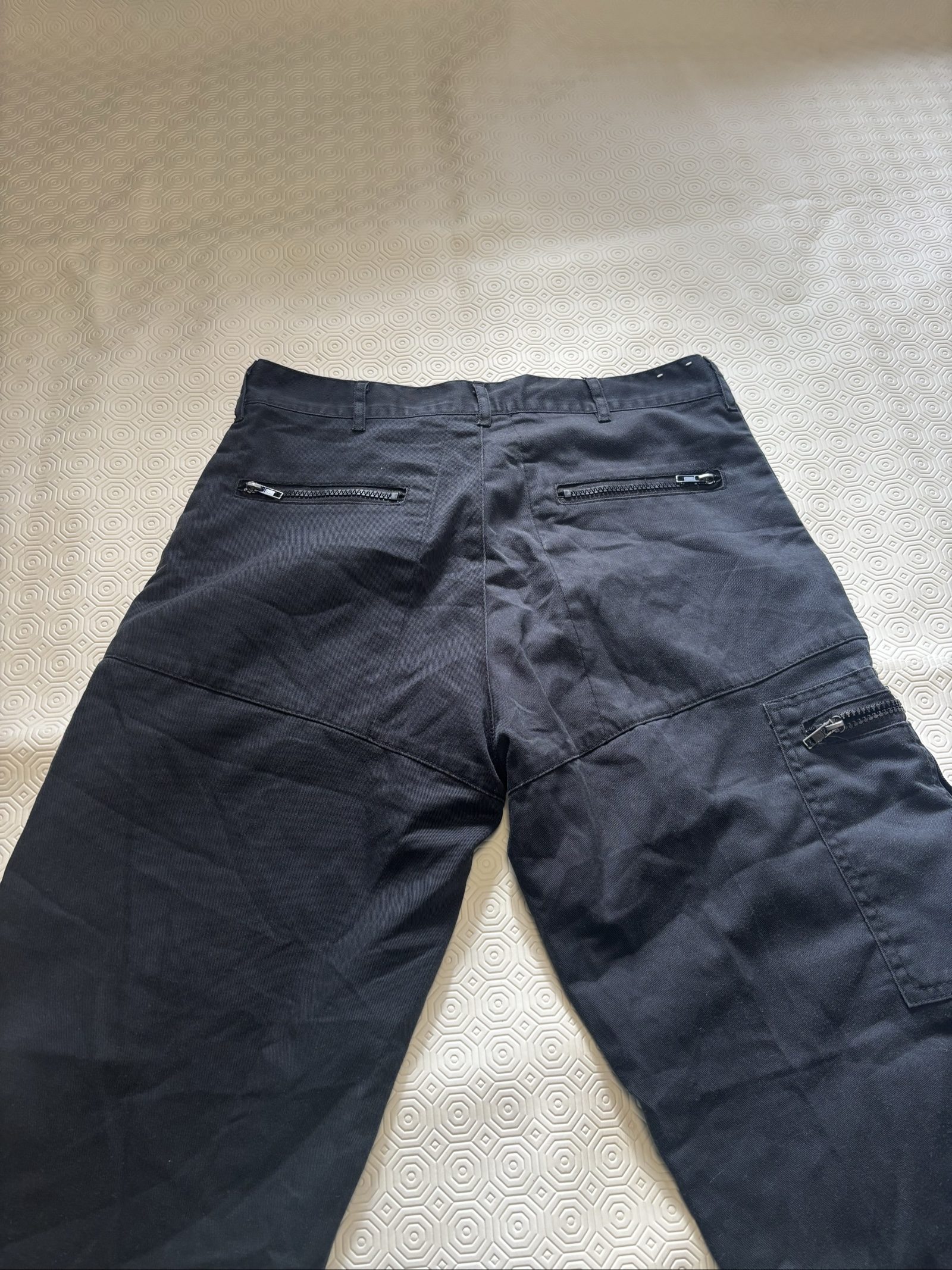Dickies Black Work Trousers UK 30s Zipper Pockets image 8