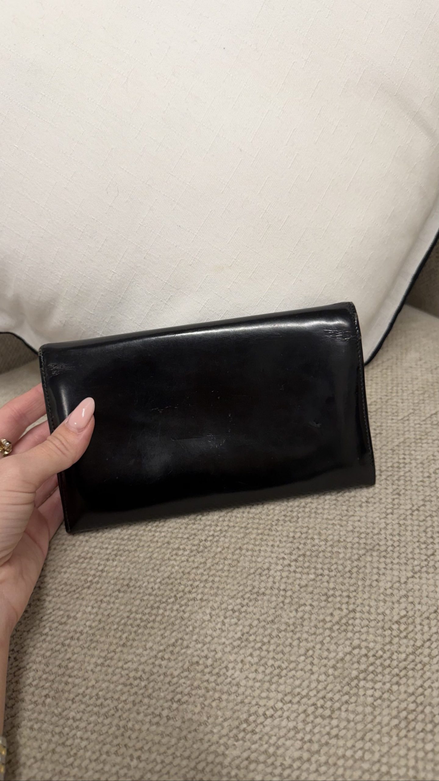 Gucci Tom Ford Horsebit Wallet — Black Patent Leather & Silver Hardware image 2